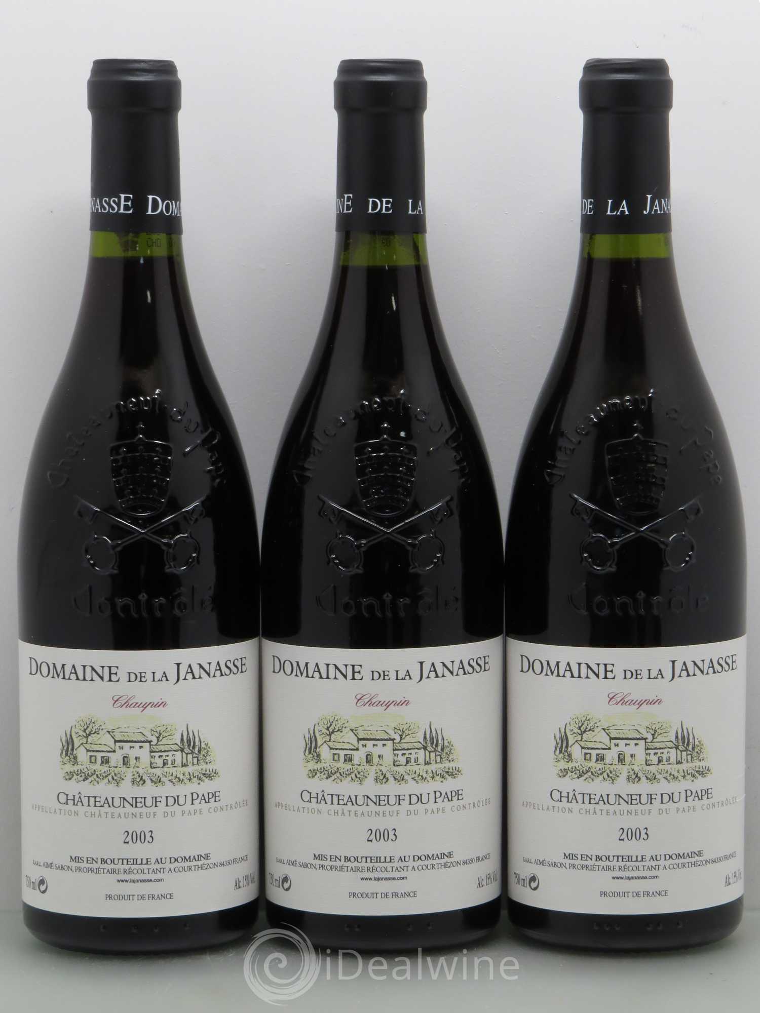 Châteauneuf-du-Pape Cuvée Chaupin La Janasse (Domaine de) 2003 - Lot de 3 bouteilles - 0