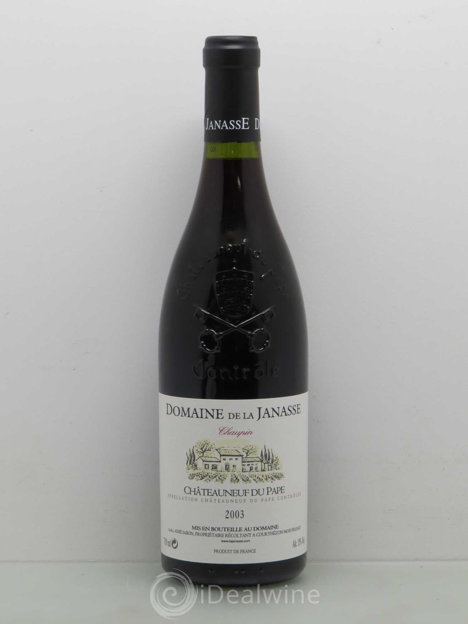 Châteauneuf-du-Pape Cuvée Chaupin La Janasse (Domaine de) 2003 - Lot de 1 bouteille - 0