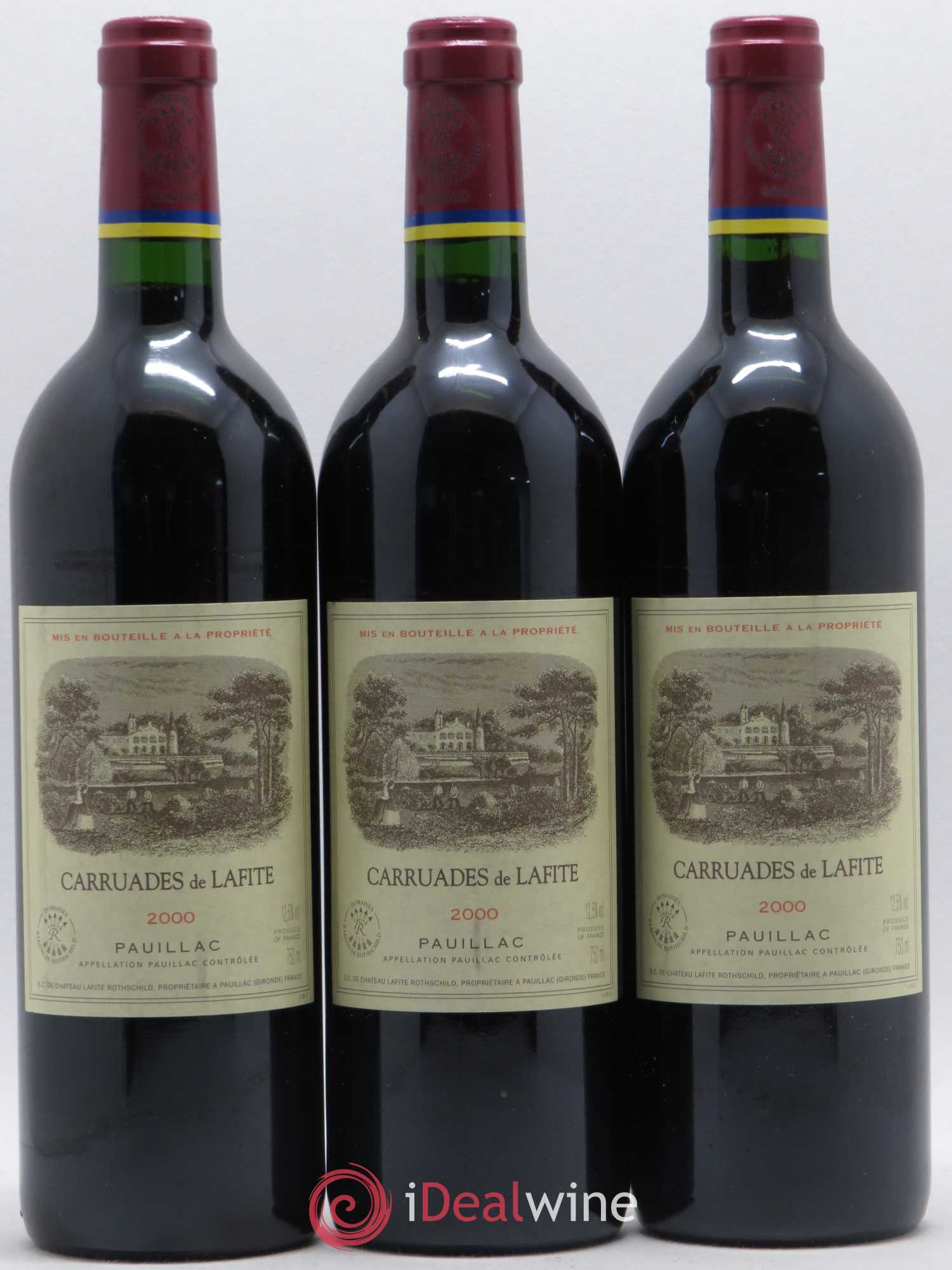 Carruades de Lafite Rothschild Second Vin 2000 - Lot de 3 bouteilles - 0