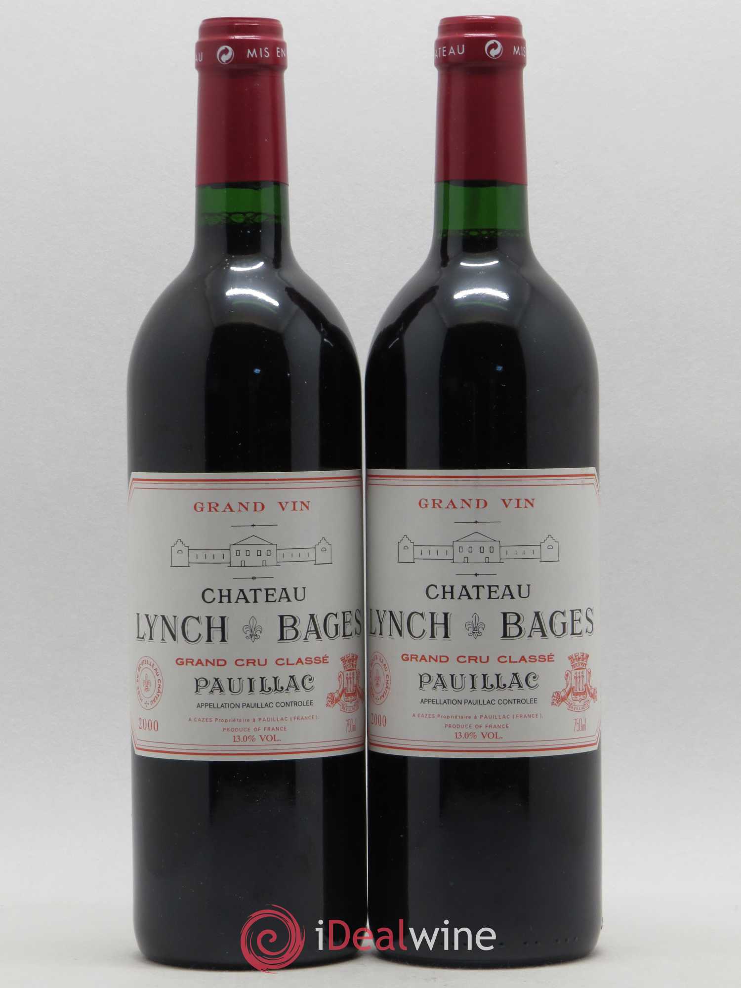 Château Lynch Bages 5ème Grand Cru Classé 2000 - Lot de 2 bouteilles - 0
