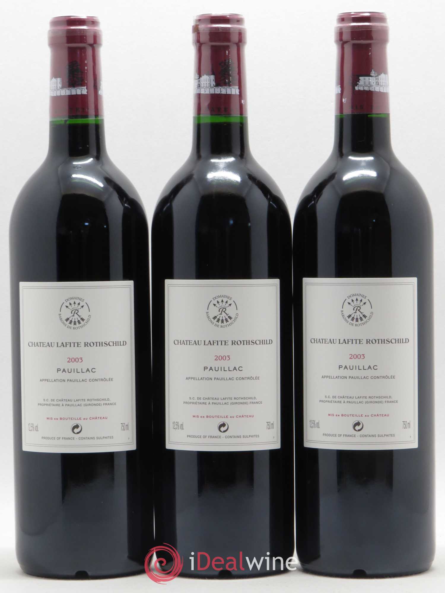 Château Lafite Rothschild 1er Grand Cru Classé 2003 - Lot de 12 bouteilles - 8