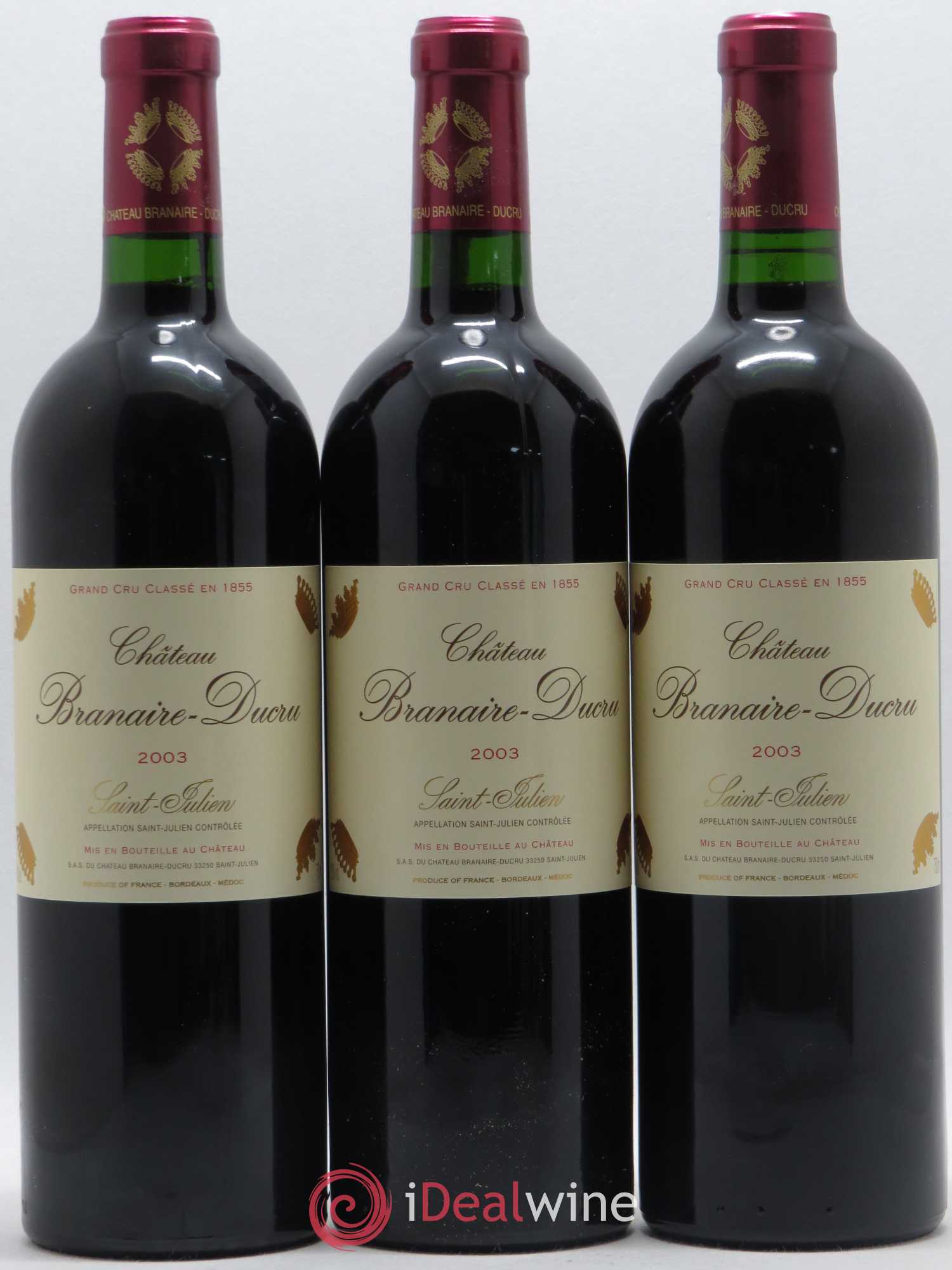 Château Branaire Ducru 4ème Grand Cru Classé 2003 - Lot de 6 bouteilles - 2
