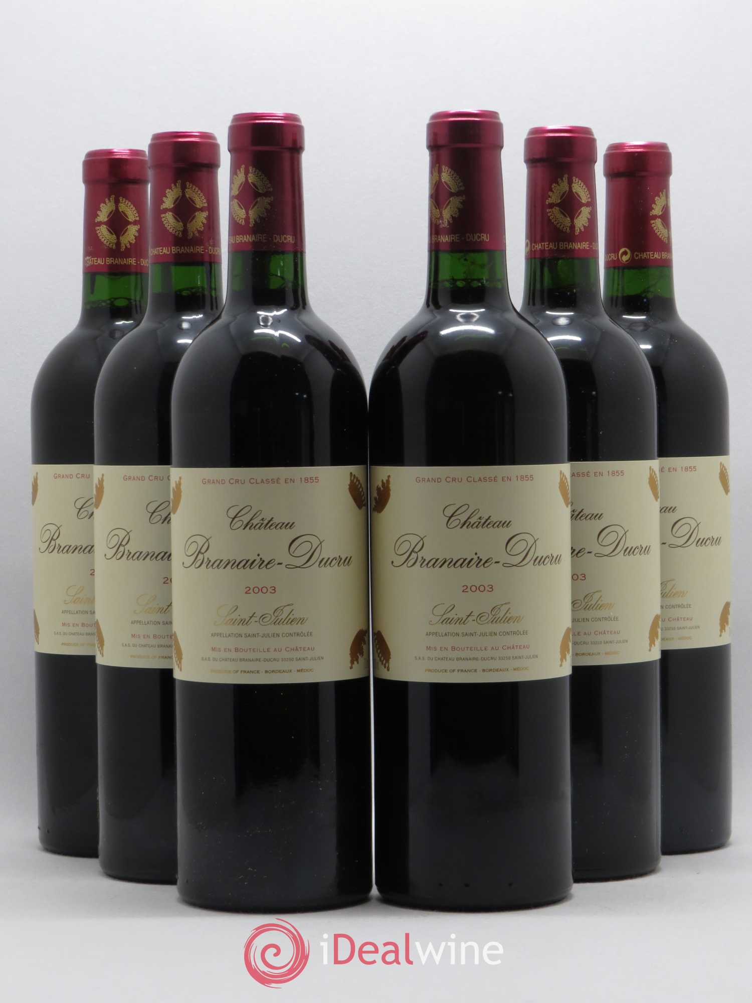 Château Branaire Ducru 4ème Grand Cru Classé 2003 - Lot de 6 bouteilles - 0