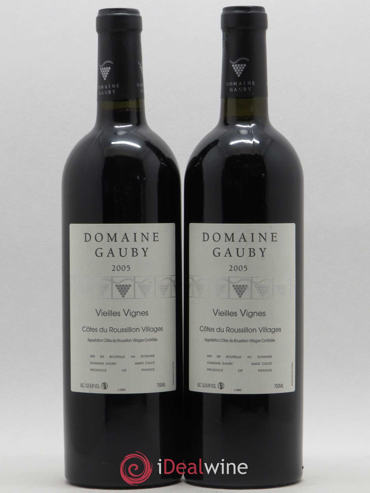 Côtes du Roussillon Villages Vieilles vignes Gauby (Domaine) 2005 - Lot de 2 bouteilles - 0