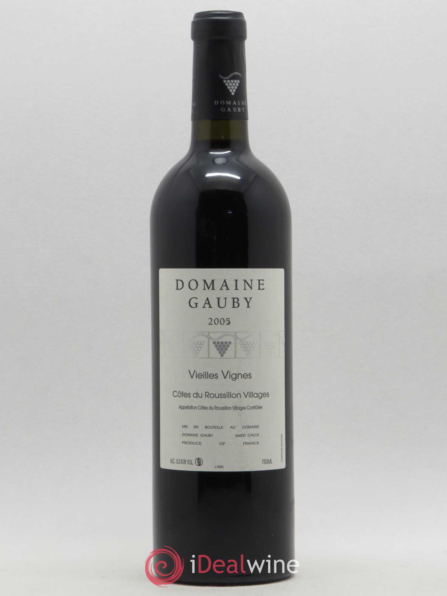 Côtes du Roussillon Villages Vieilles vignes Gauby (Domaine) 2005 - Lot de 1 bouteille - 0