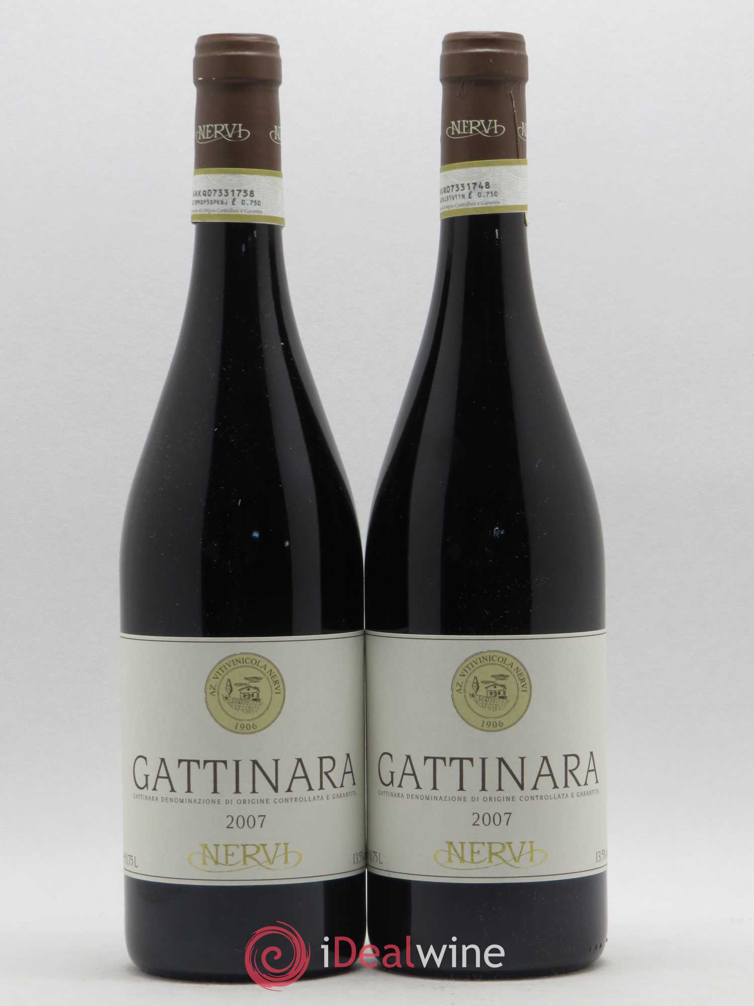 Gattinara DOCG Nervi Conterno 2007 - Lot de 2 bouteilles - 0