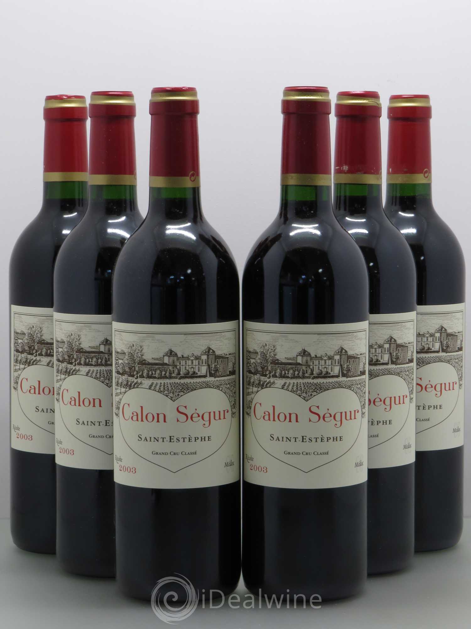 Château Calon Ségur 3ème Grand Cru Classé 2003 - Lot de 6 bouteilles - 0