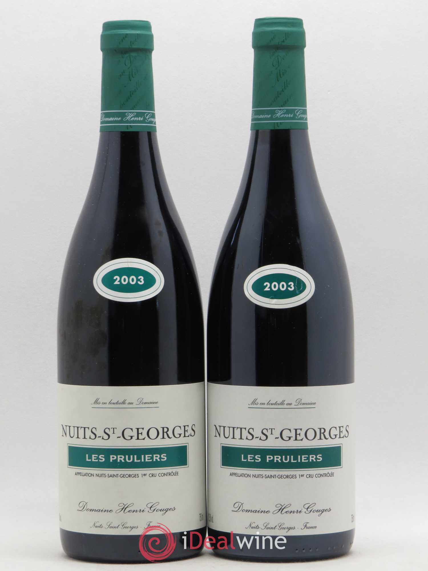 Nuits-Saint-Georges 1er Cru Les Pruliers Henri Gouges 2003 - Posten von 2 Flaschen - 0