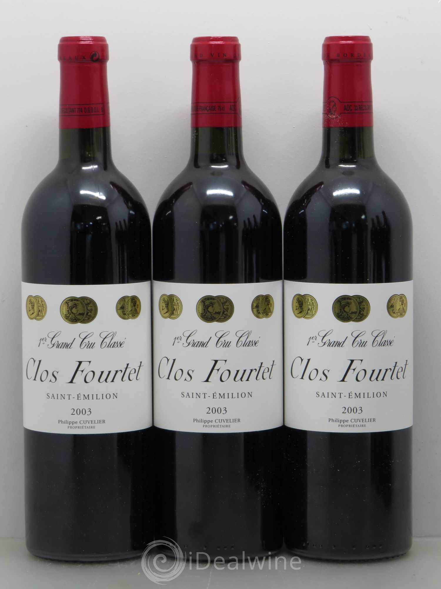 Clos Fourtet 1er Grand Cru Classé B 2003 - Lot de 6 bouteilles - 1