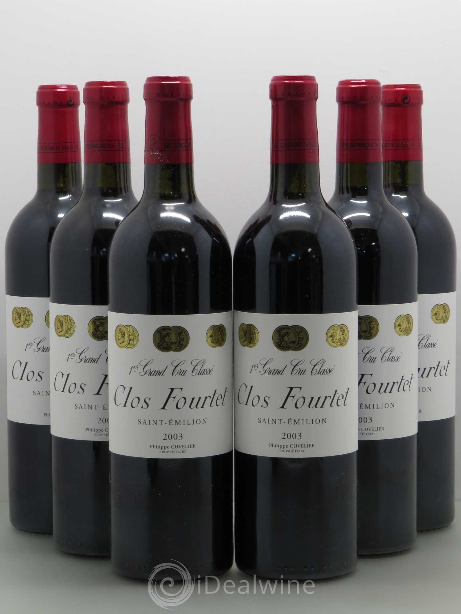 Clos Fourtet 1er Grand Cru Classé B 2003 - Lot de 6 bouteilles - 0