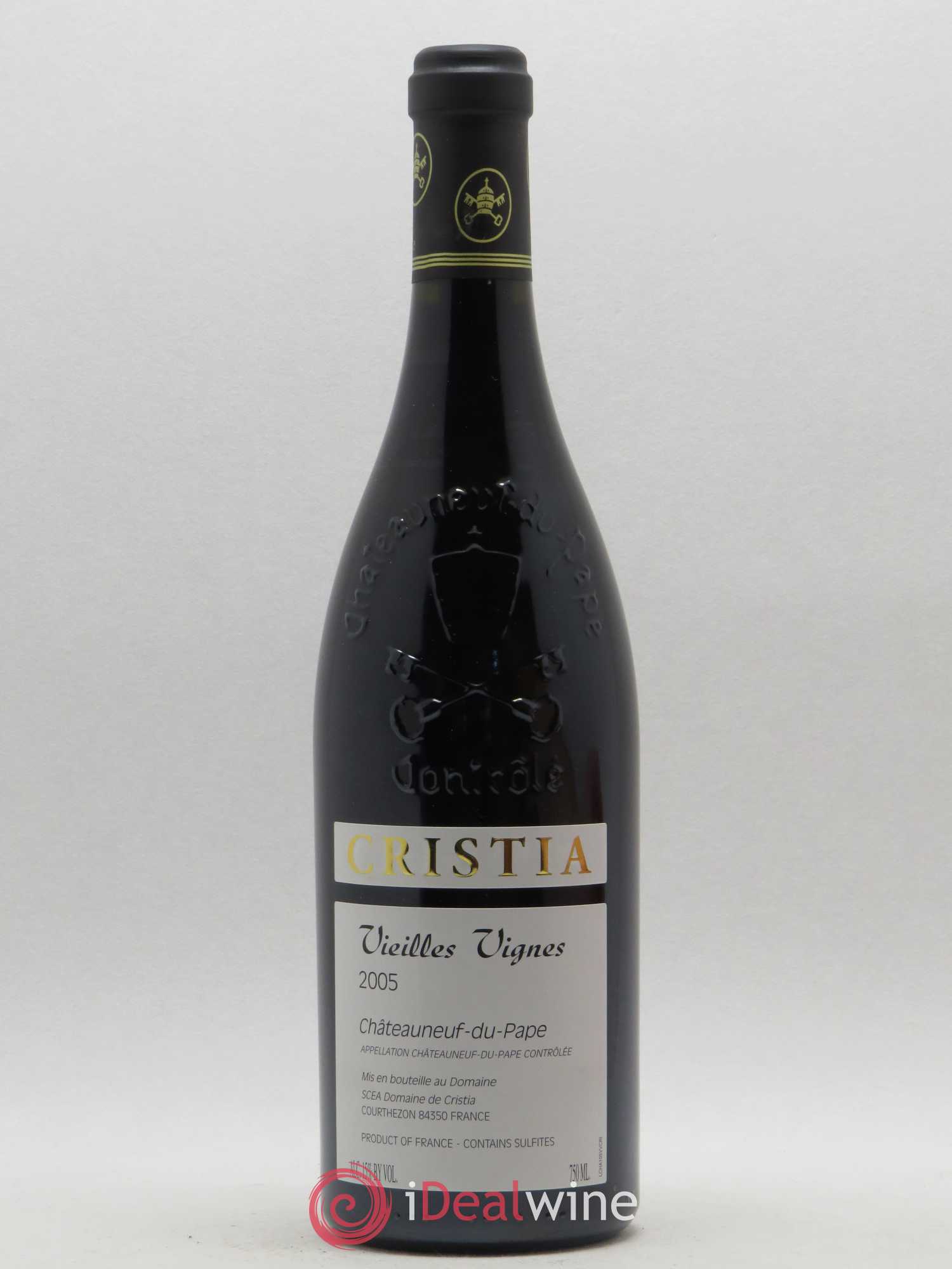 Châteauneuf-du-Pape Domaine de Cristia Vieilles Vignes 2005 - Lot de 1 bouteille - 0