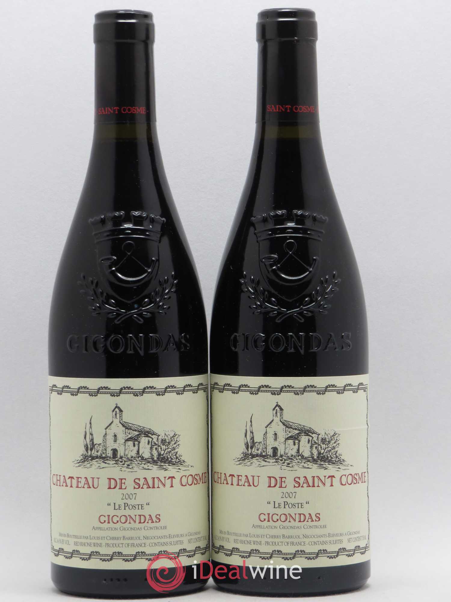 Gigondas Le Poste Saint Cosme 2007 - Lot de 2 bouteilles - 0