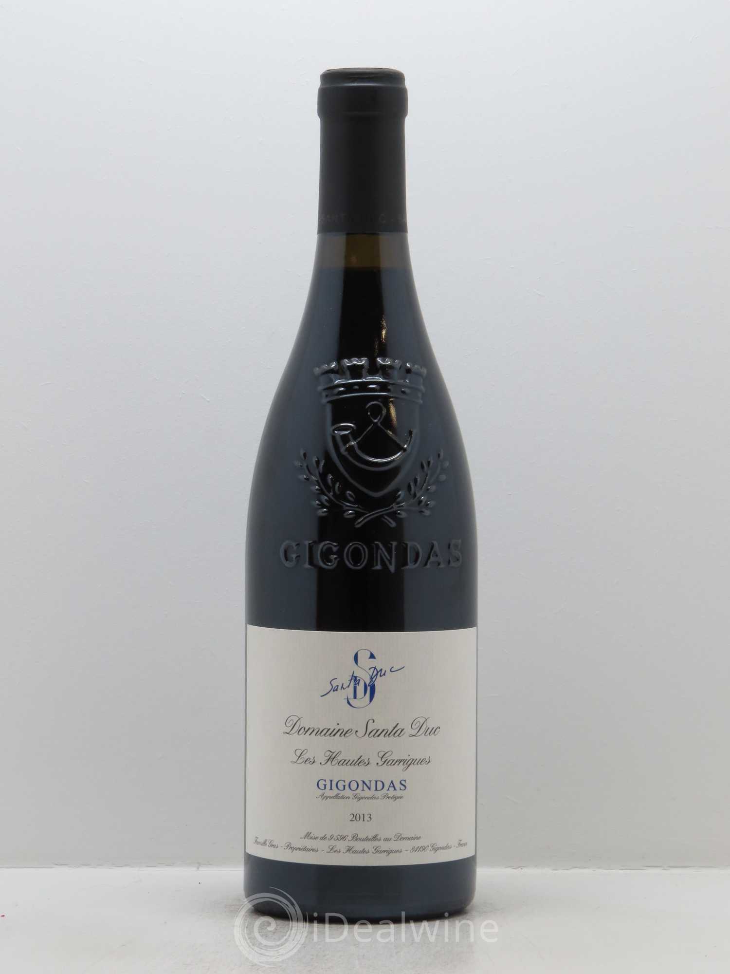 Gigondas Santa Duc (Domaine) Hautes Garrigues Famille Gras 2013 - Lot de 1 bouteille - 0