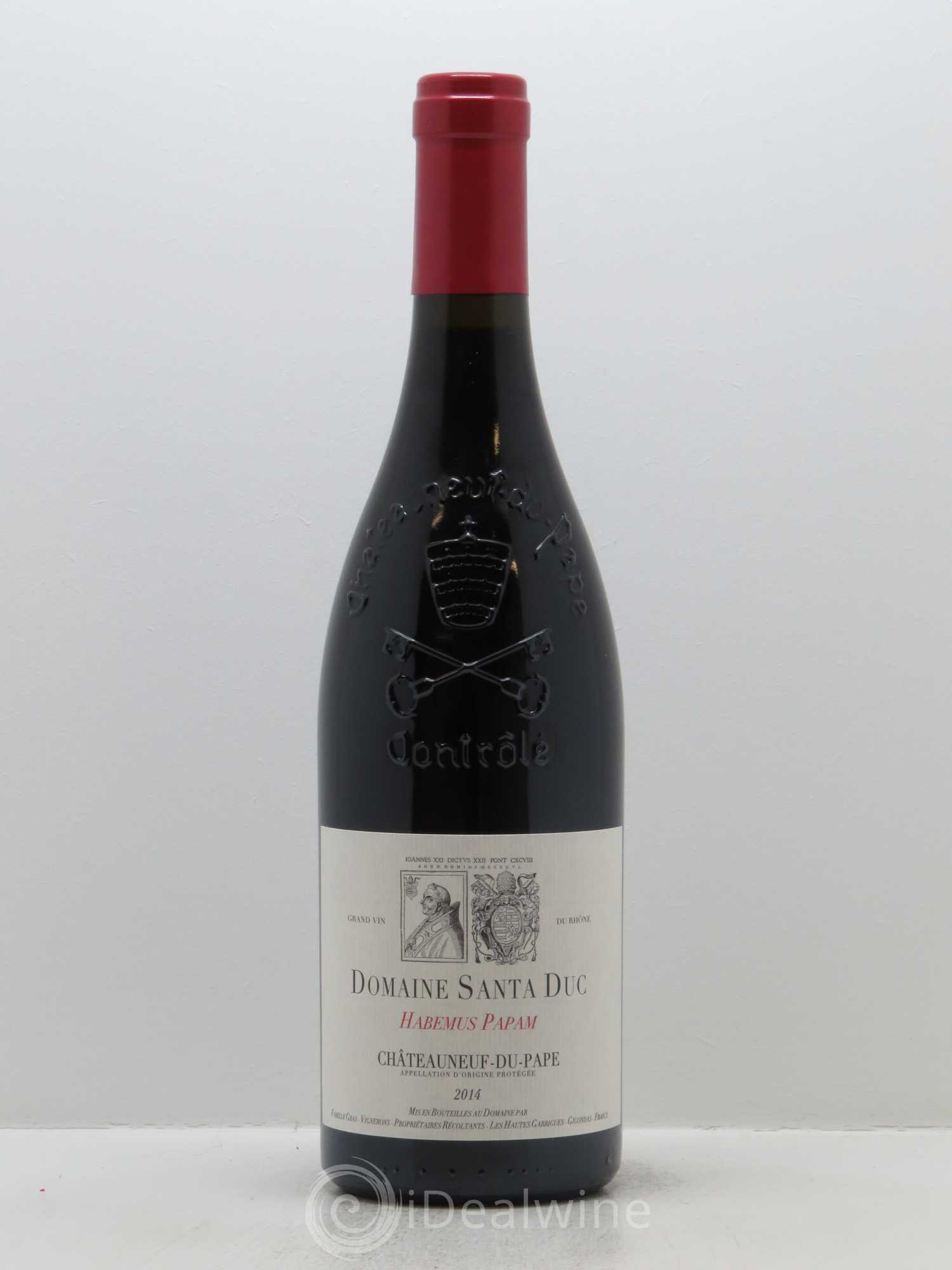 Châteauneuf-du-Pape Santa Duc (Domaine) Habemus Papam Famille Gras 2014 - Lot de 1 bouteille - 0
