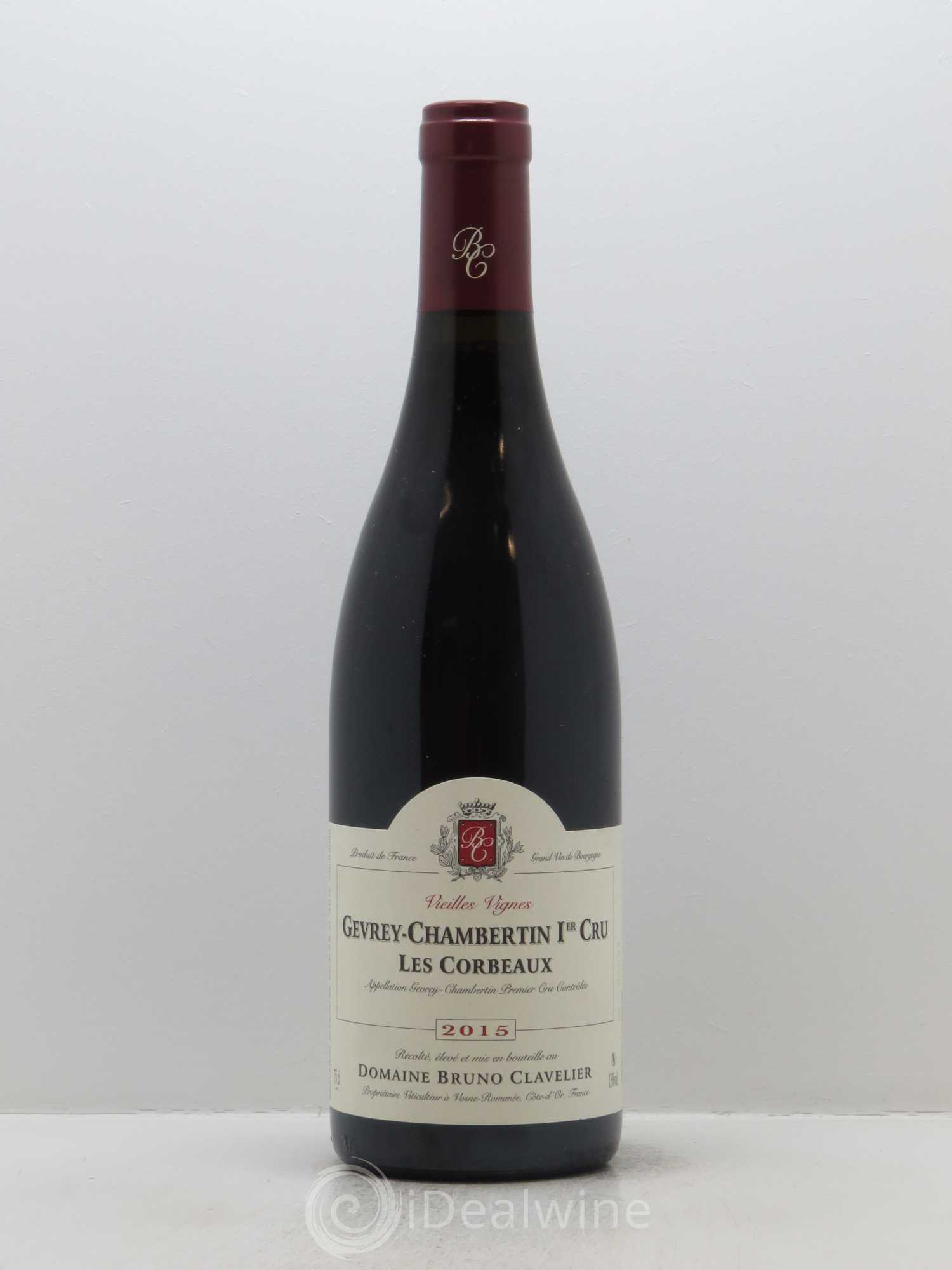 Gevrey-Chambertin 1er Cru Les Corbeaux Vieilles Vignes Bruno Clavelier 2015 - Lot de 1 bouteille - 0