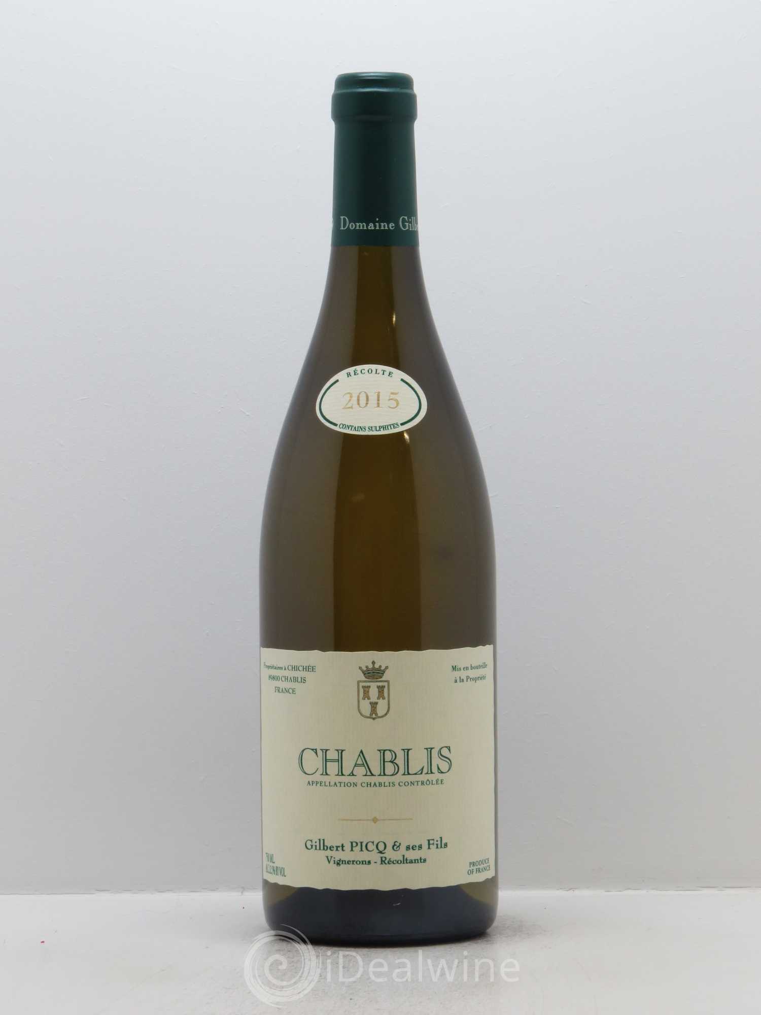Chablis Gilbert Picq et Fils 2015 - Lot de 1 bouteille - 0