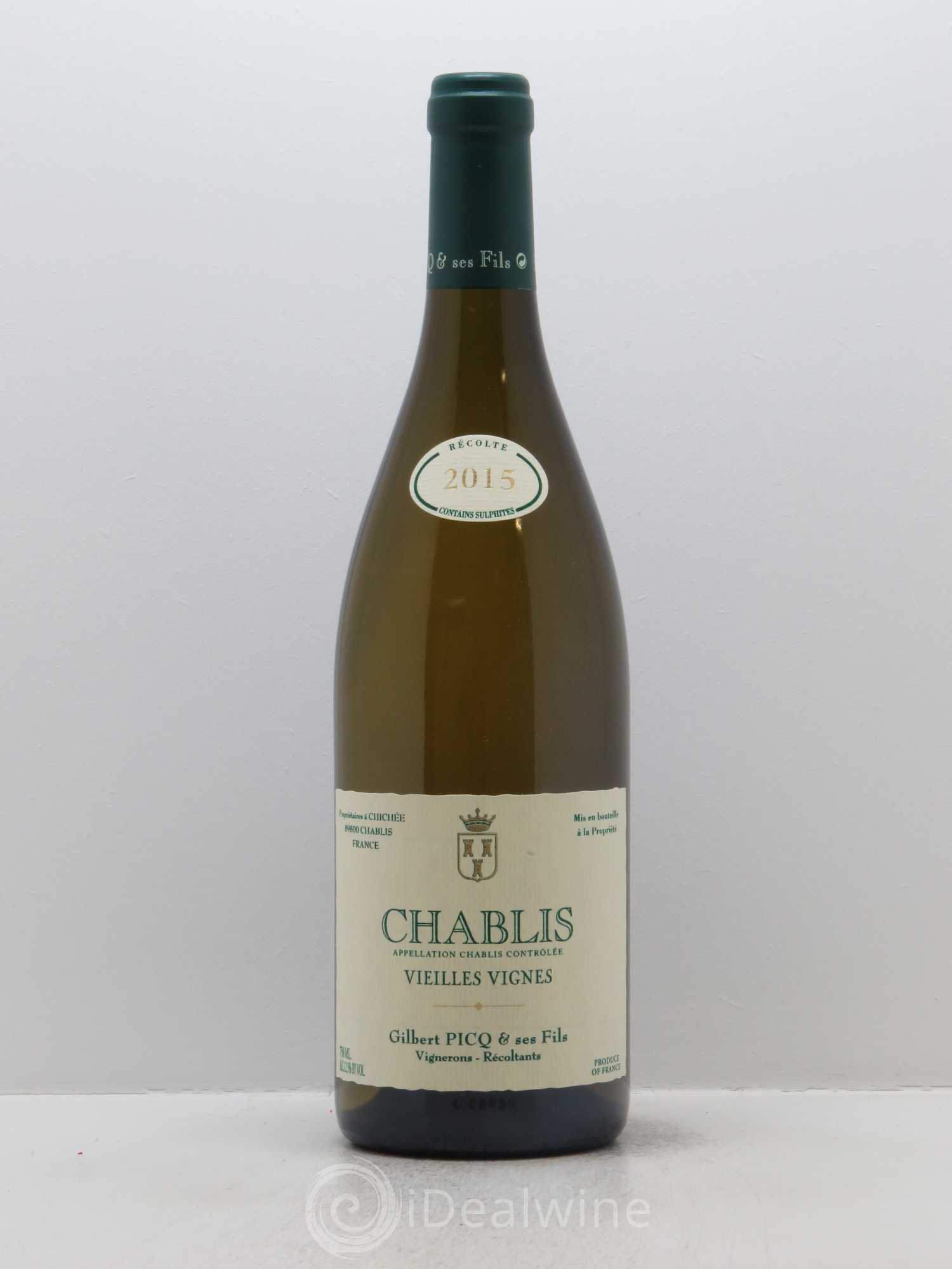 Chablis Vieilles vignes Gilbert Picq et Fils 2015 - Lot de 1 bouteille - 0