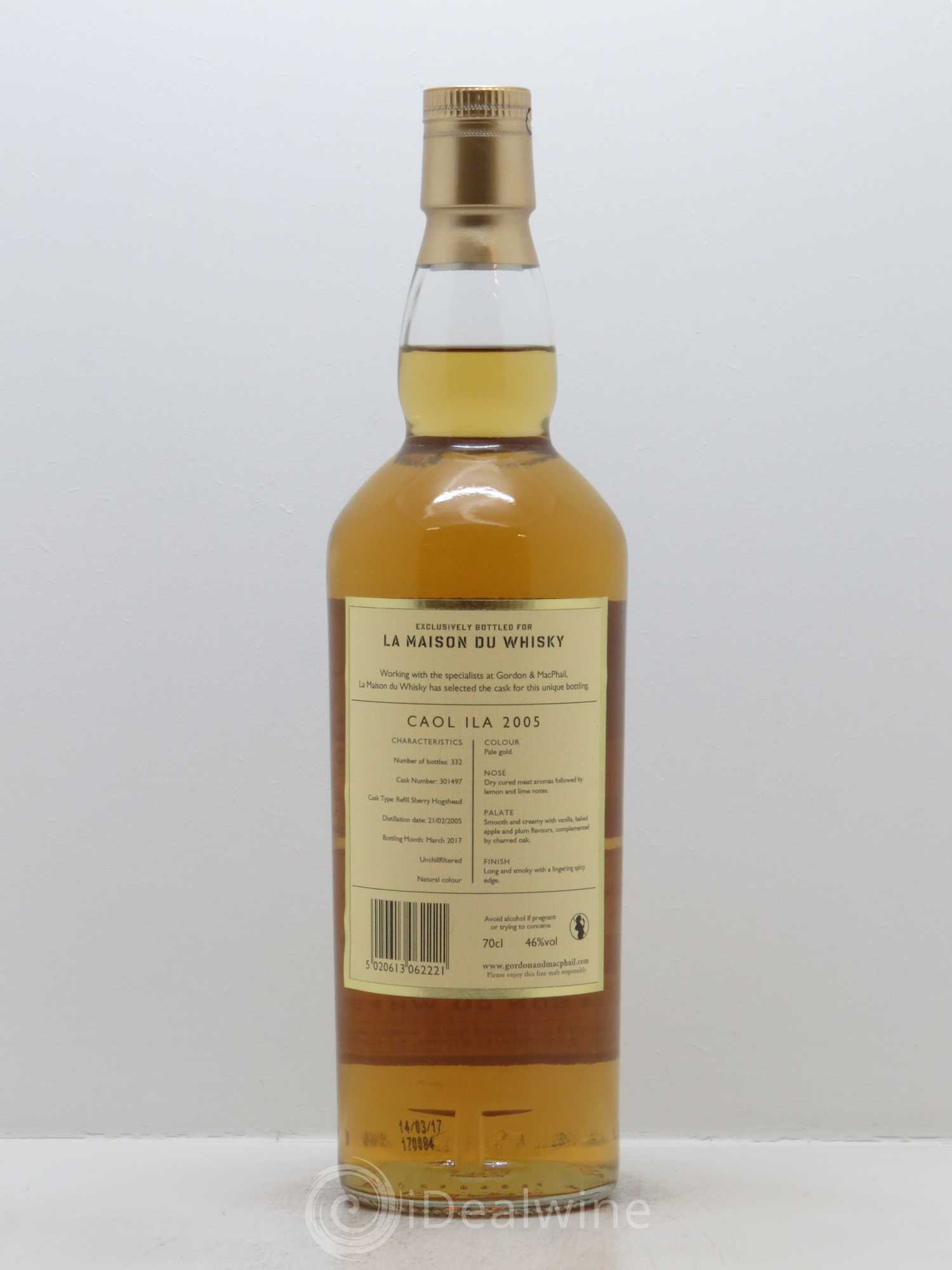 Whisky Caol Ila  Reserve Aged 12 Years Gordon & Macphail - Lot de 1 bouteille - 1