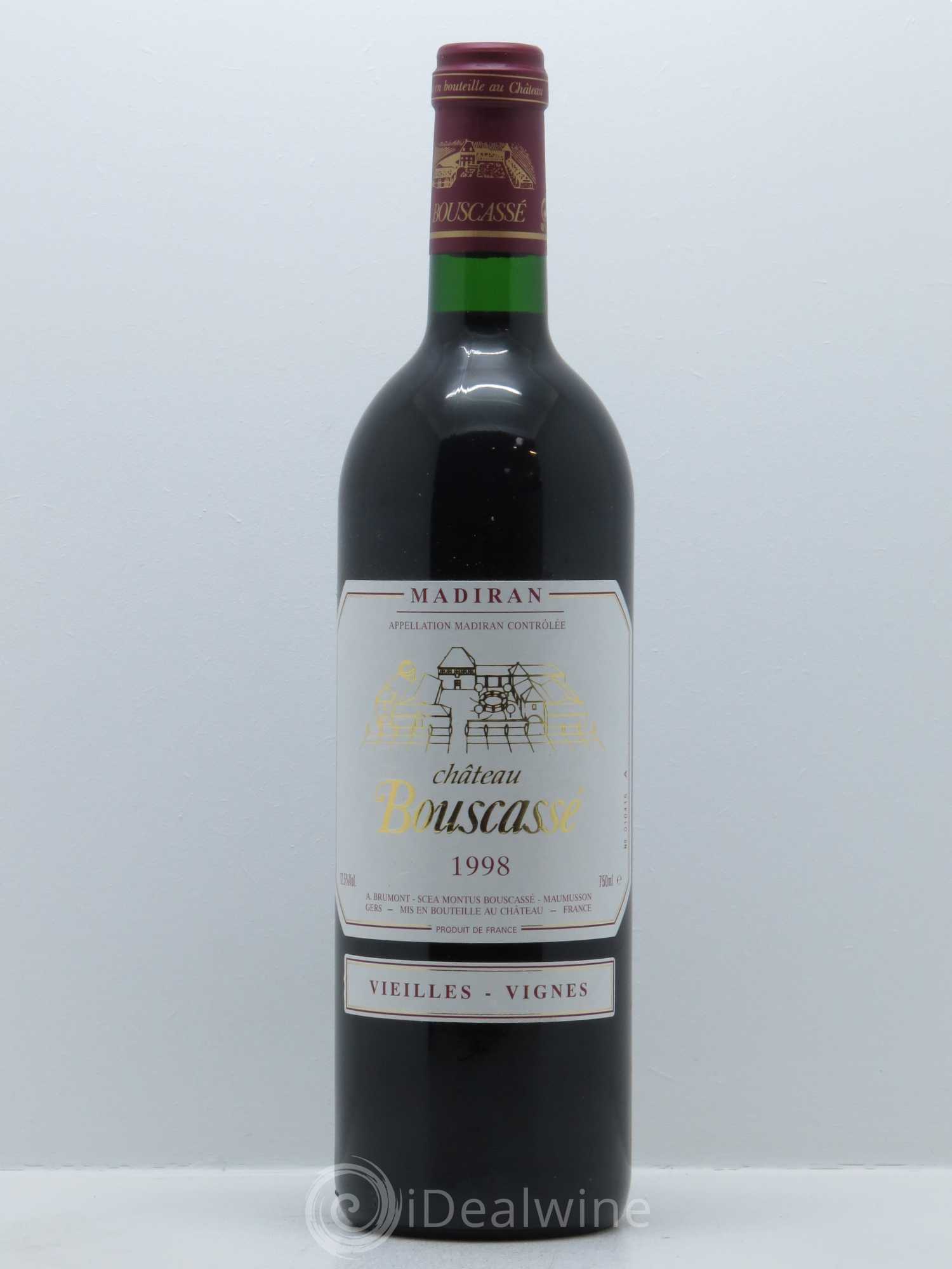 Madiran Vieilles Vignes Château Bouscassé - Alain Brumont 1998 - Lot de 1 bouteille - 0
