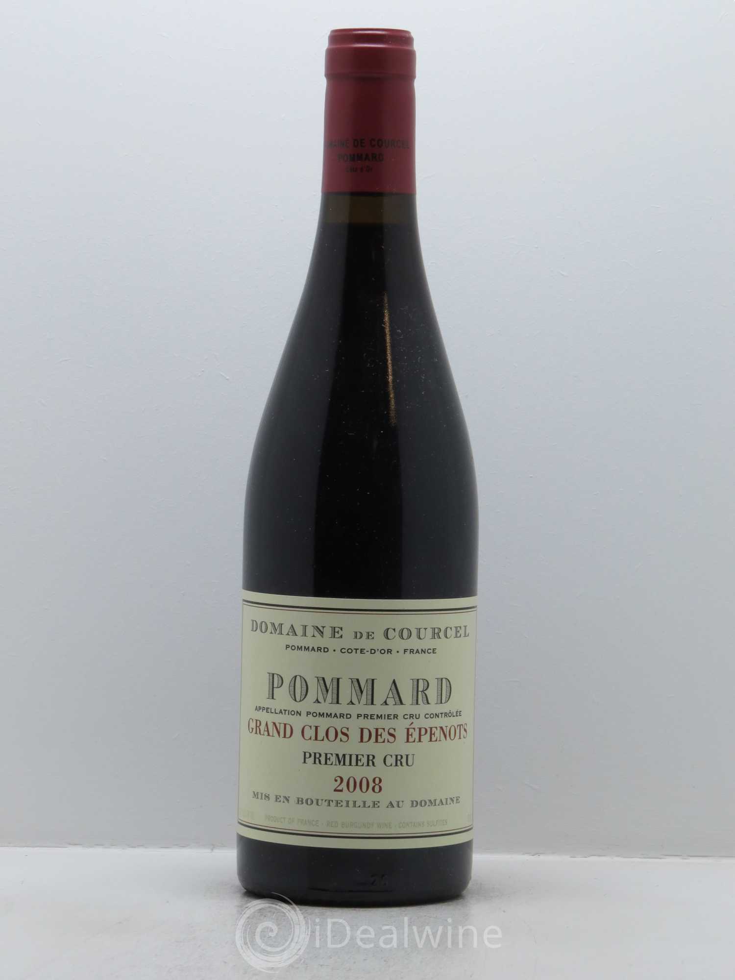 Pommard 1er Cru Grand Clos des Epenots de Courcel (Domaine) 2008 - Lot de 1 bouteille - 0