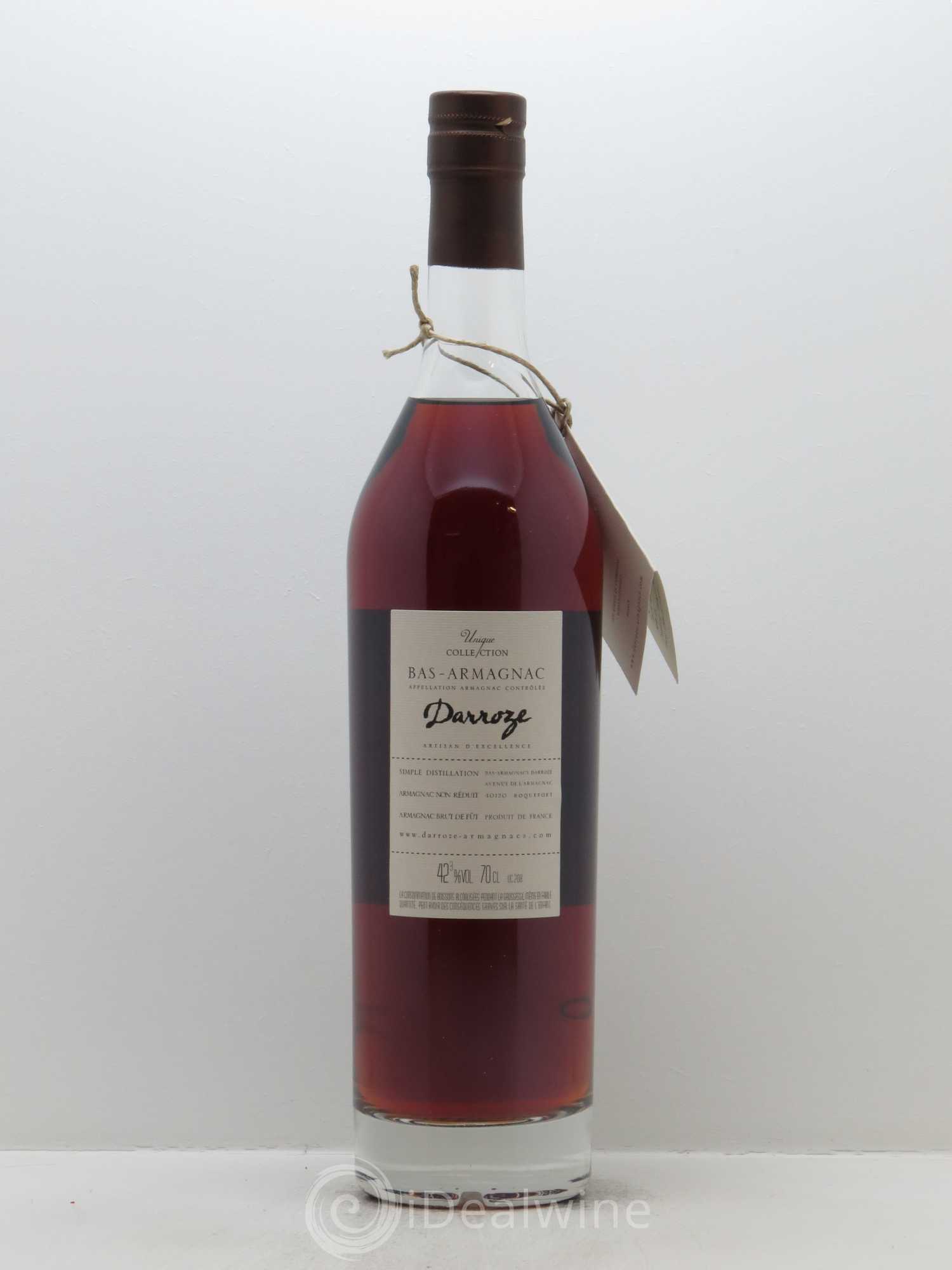 Bas-Armagnac Domaine de Bellair (42,3°) Darroze (70cl) 1967 - Lot de 1 bouteille - 1