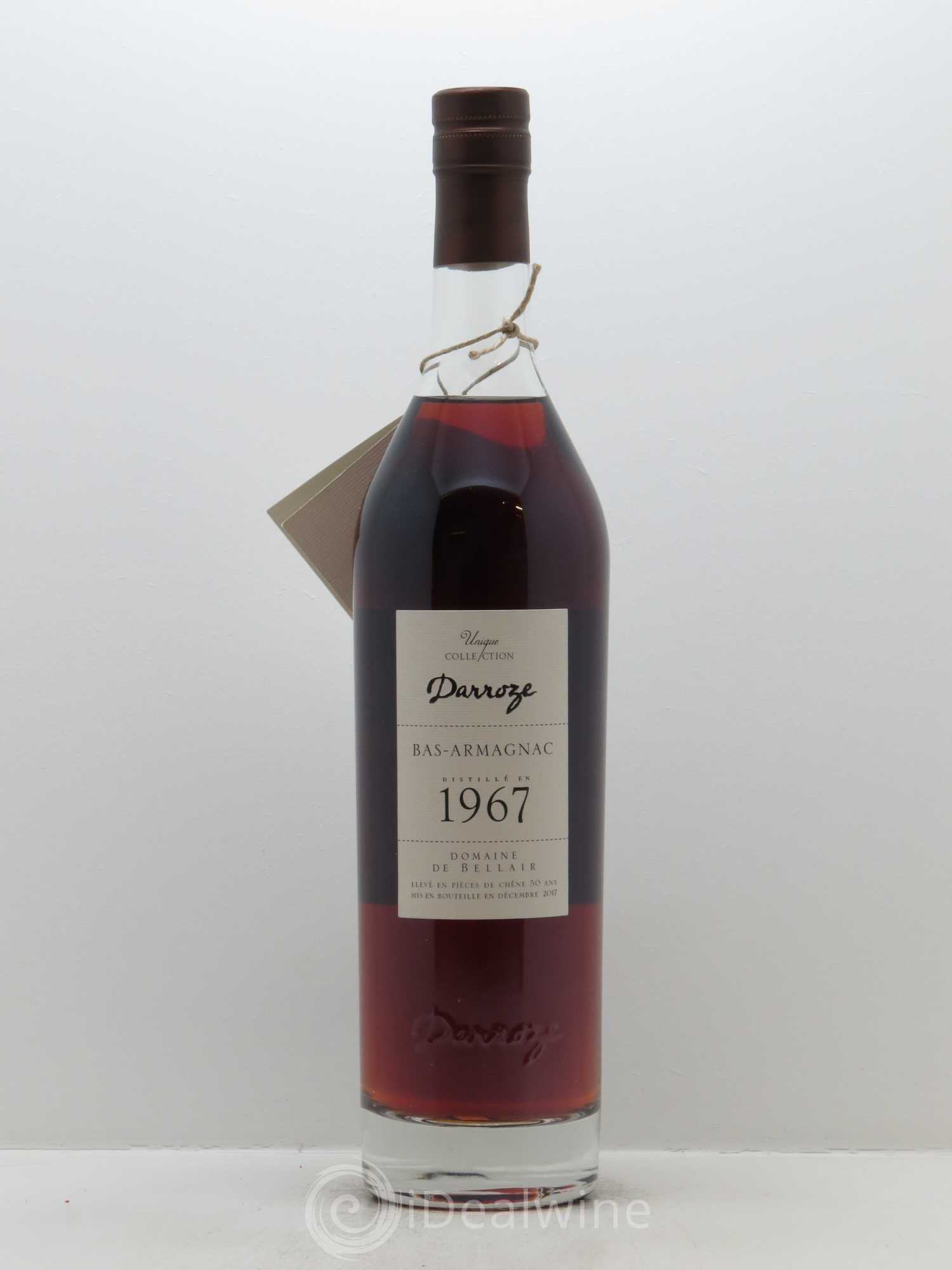 Bas-Armagnac Domaine de Bellair (42,3°) Darroze (70cl) 1967 - Lot de 1 bouteille - 0