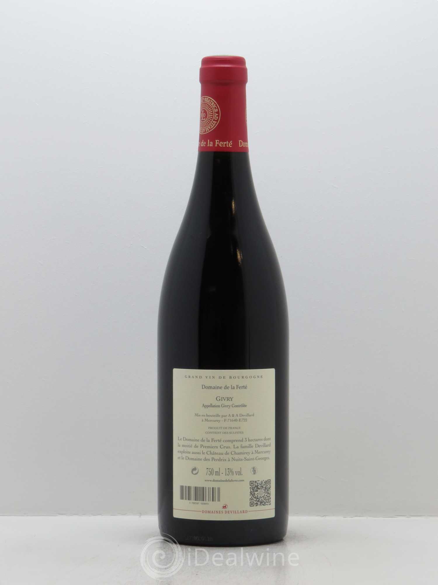 Givry Domaine de la Ferté 2016 - Lot de 1 bouteille - 1