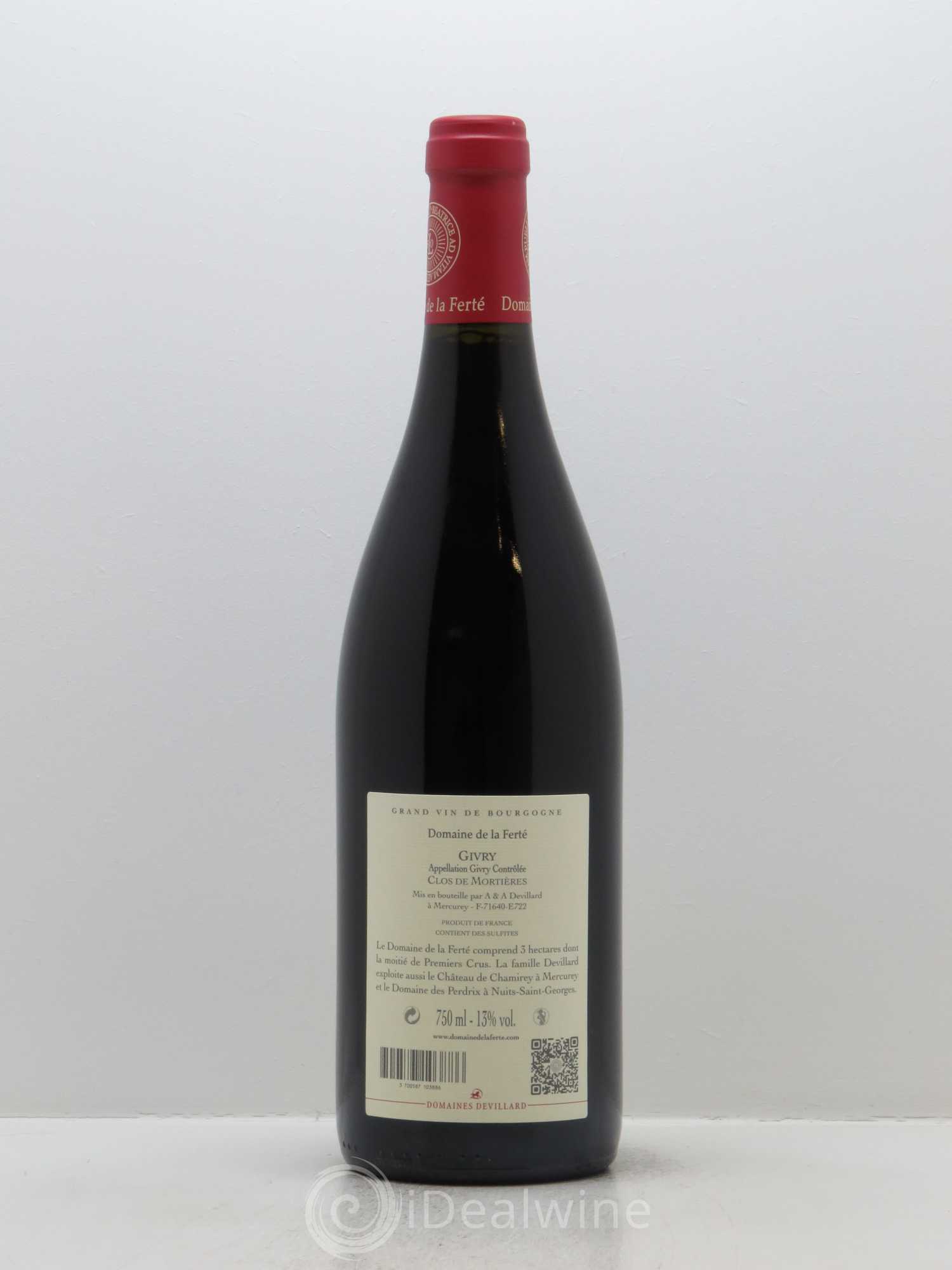 Givry Clos de Mortières Domaine de la Ferté 2016 - Lot de 1 bouteille - 1