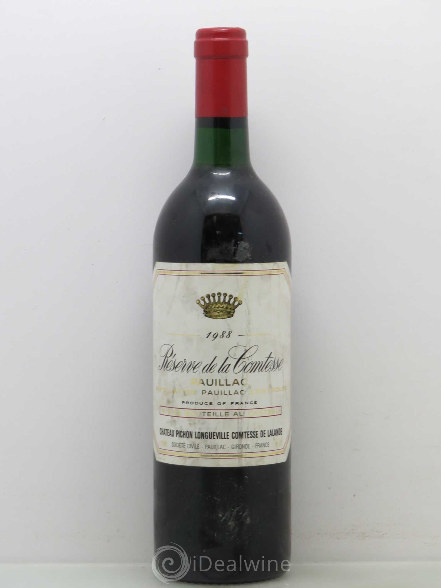 Réserve de la Comtesse Second Vin 1988 - Lot de 1 bouteille - 0