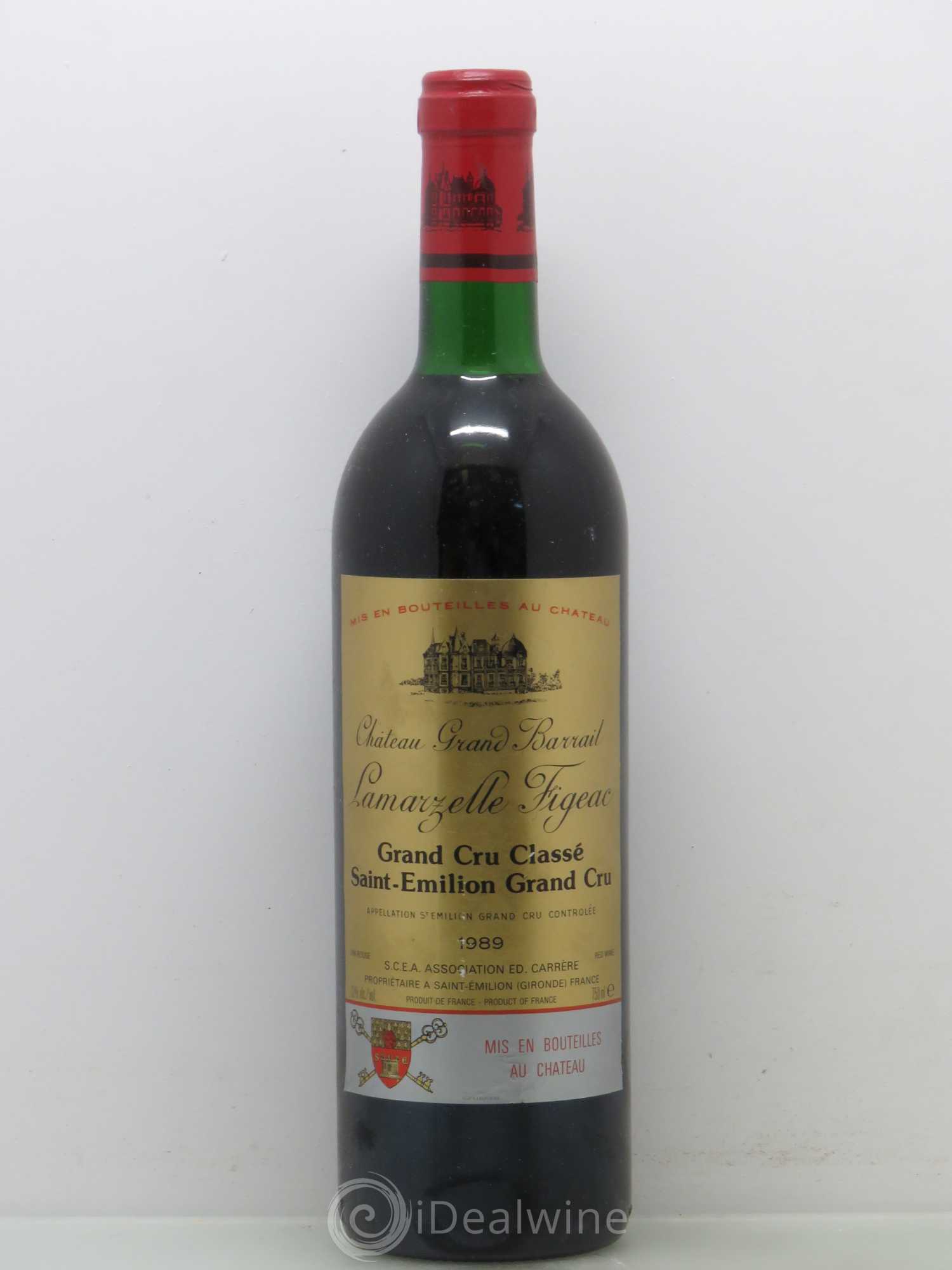 Château Grand Barrail Lamarzelle Figeac Grand Cru Classé 1989 - Lot de 1 bouteille - 0