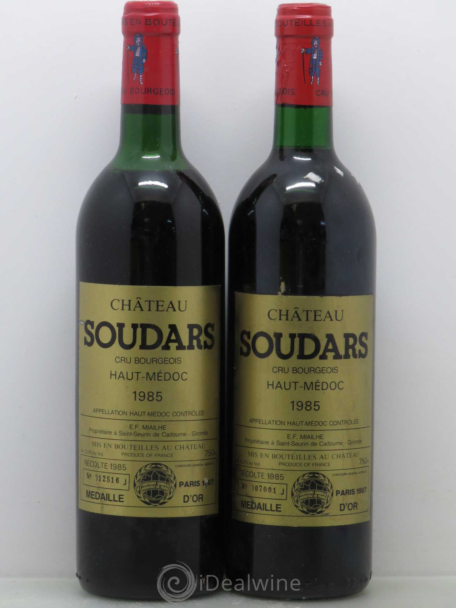 Château Soudars Cru Bourgeois 1985 - Lot de 2 bouteilles - 0