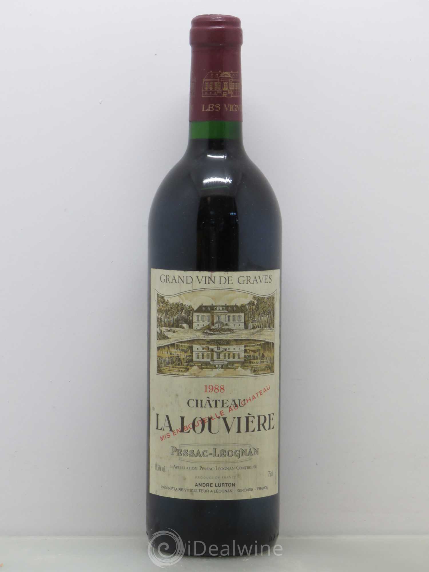 Château la Louvière 1988 - Lot de 1 bouteille - 0