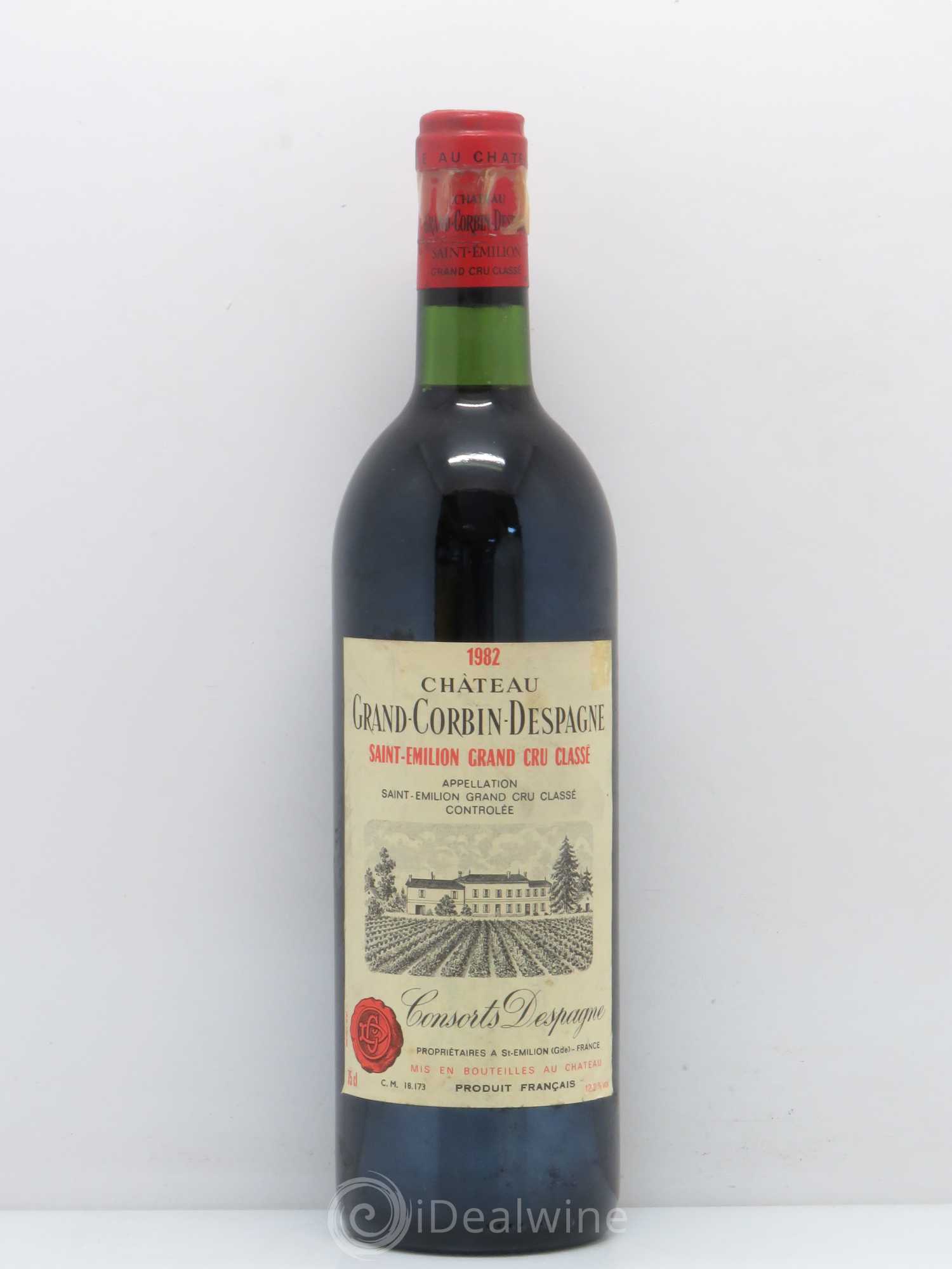 Château Grand Corbin Despagne Grand Cru Classé 1982 - Lot de 1 bouteille - 0