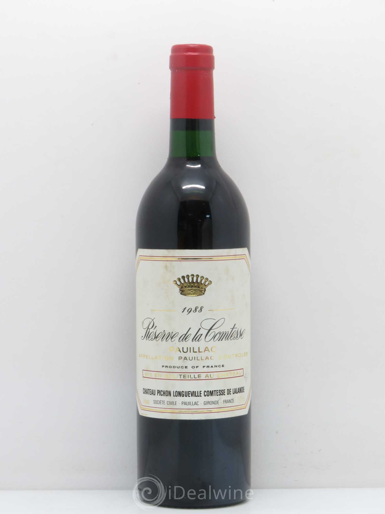 Réserve de la Comtesse Second Vin 1988 - Lot de 1 bouteille - 0