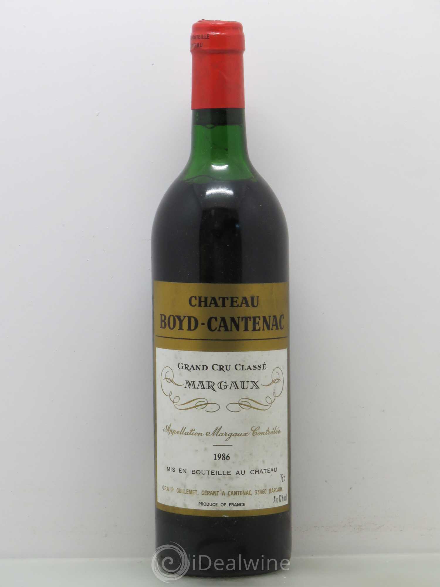 Château Boyd Cantenac 3ème Grand Cru Classé 1986 - Lot de 1 bouteille - 0