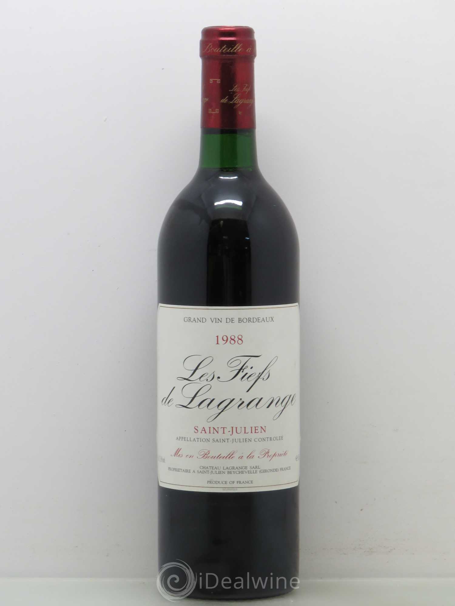 Les Fiefs de Lagrange Second Vin 1988 - Lot de 1 bouteille - 0