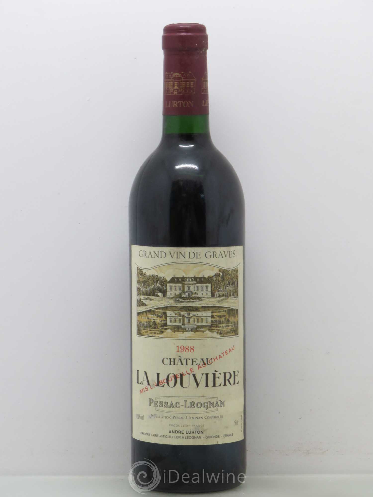 Château la Louvière 1988 - Lot de 1 bouteille - 0