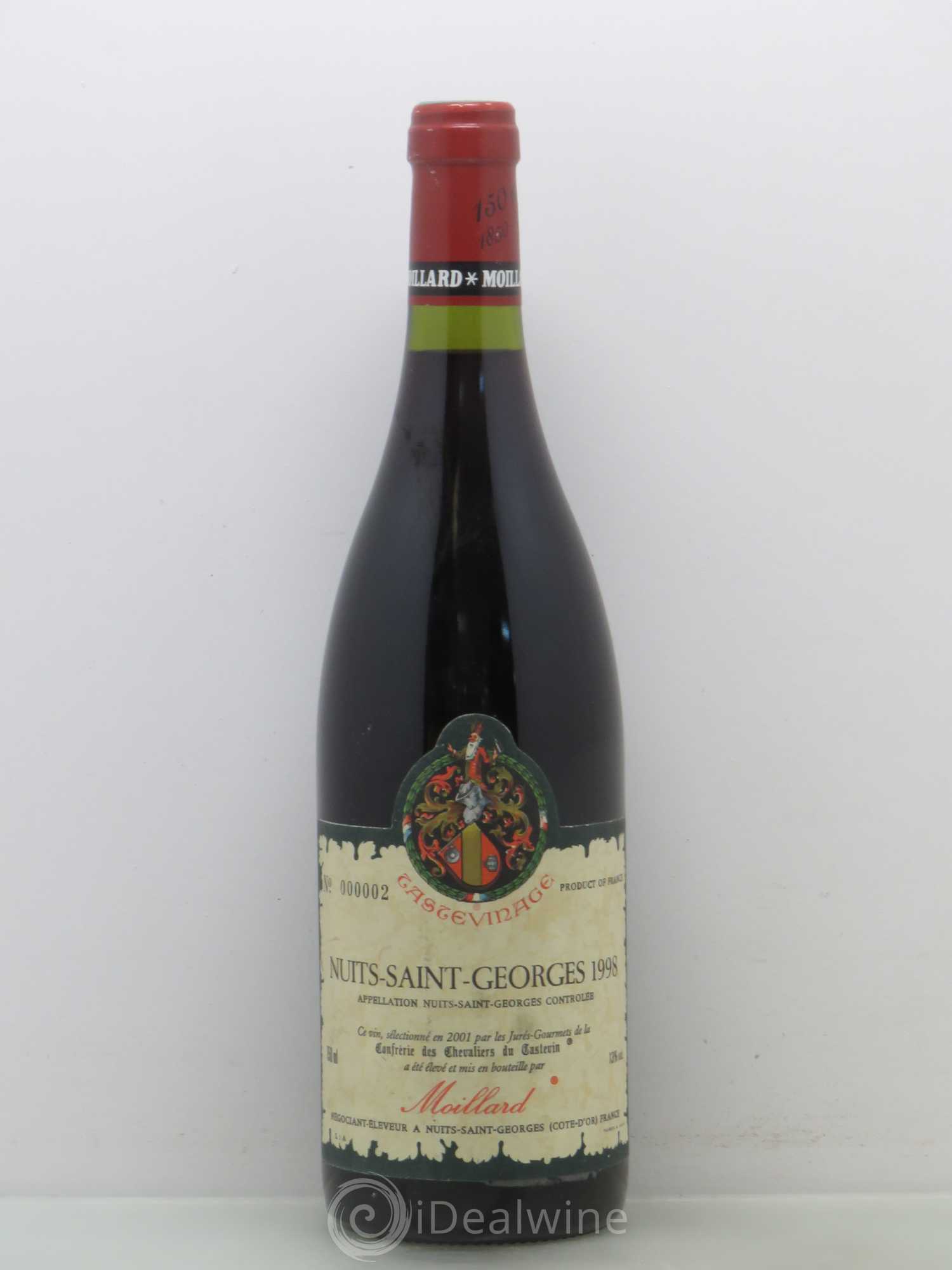 Nuits-Saint-Georges Tastevinage Moillard (sans prix de réserve) 1998 - Posten von 1 Flasche - 0