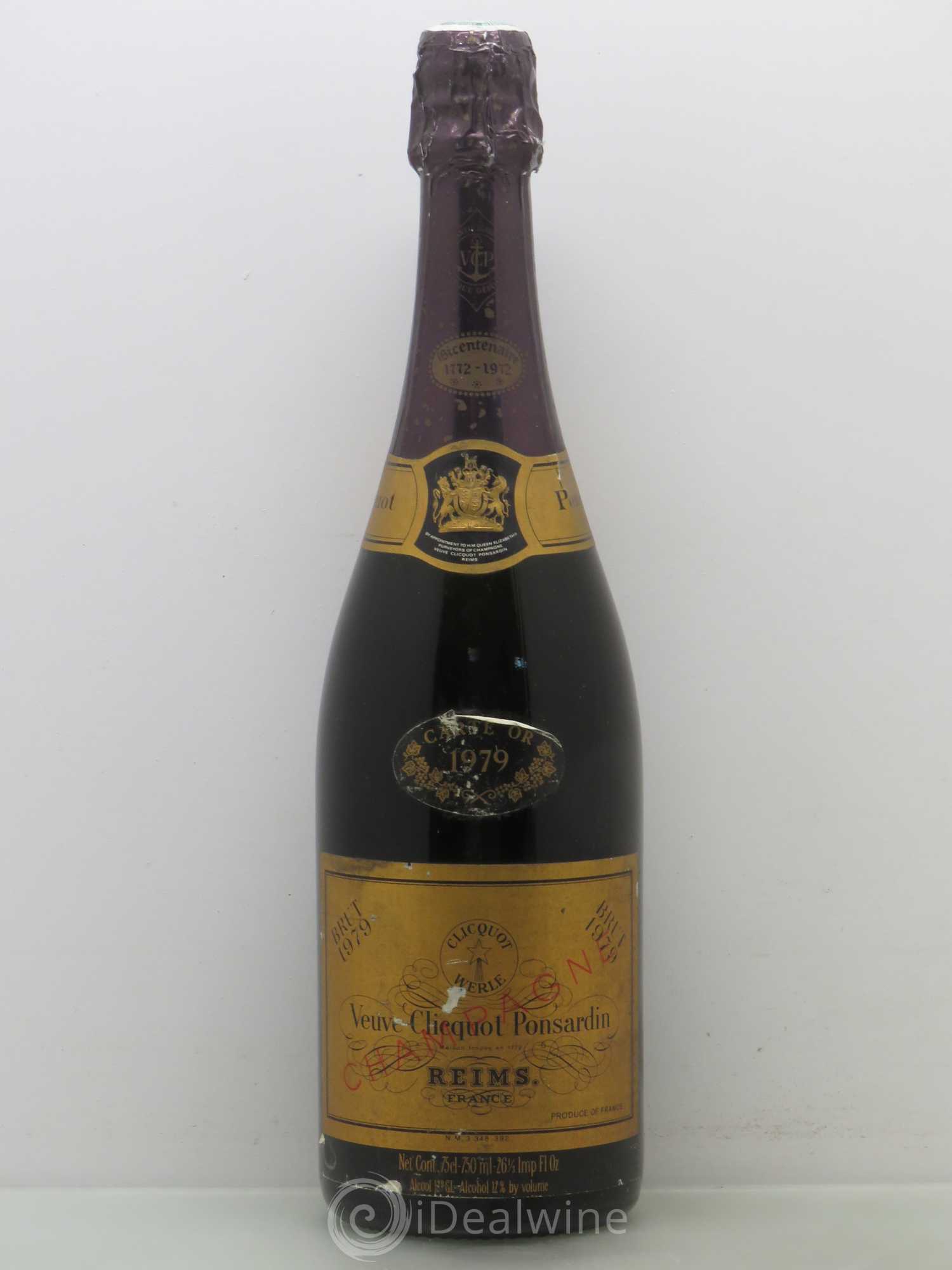 Champagne Carte d or Veuve Clicquot 1979 - Posten von 1 Flasche - 0