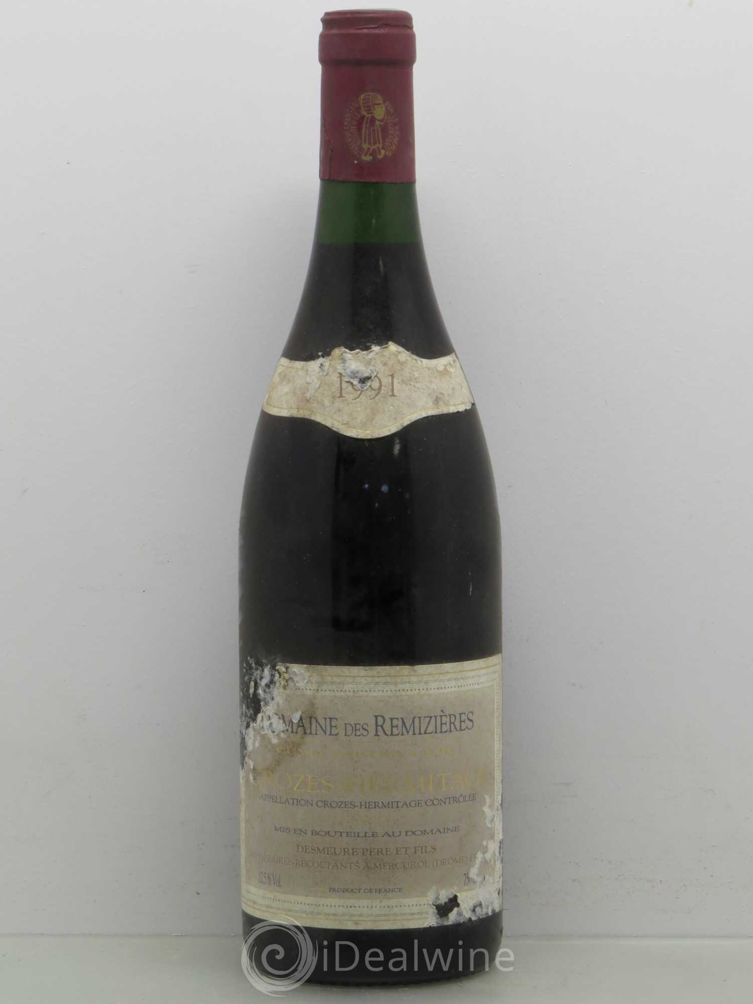 Crozes-Hermitage Domaine Des Remizieres 1991 - Posten von 1 Flasche - 0