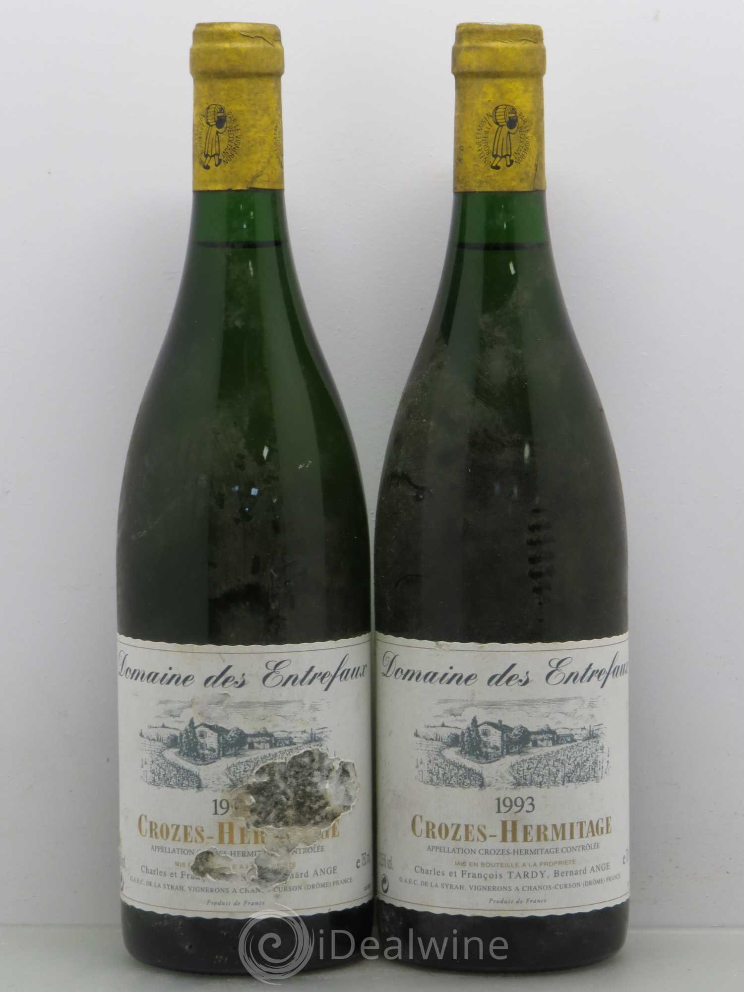 Crozes-Hermitage Le Dessus Des Entrefaux Domaine Des Entrefaux 1993 - Posten von 2 Flaschen - 0
