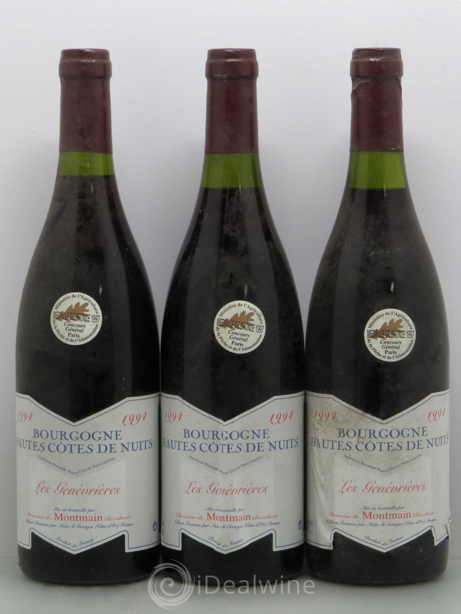 Hautes-Côtes de Nuits Les Genevrieres Domaine de Montmain 1994 - Posten von 6 Flaschen - 2