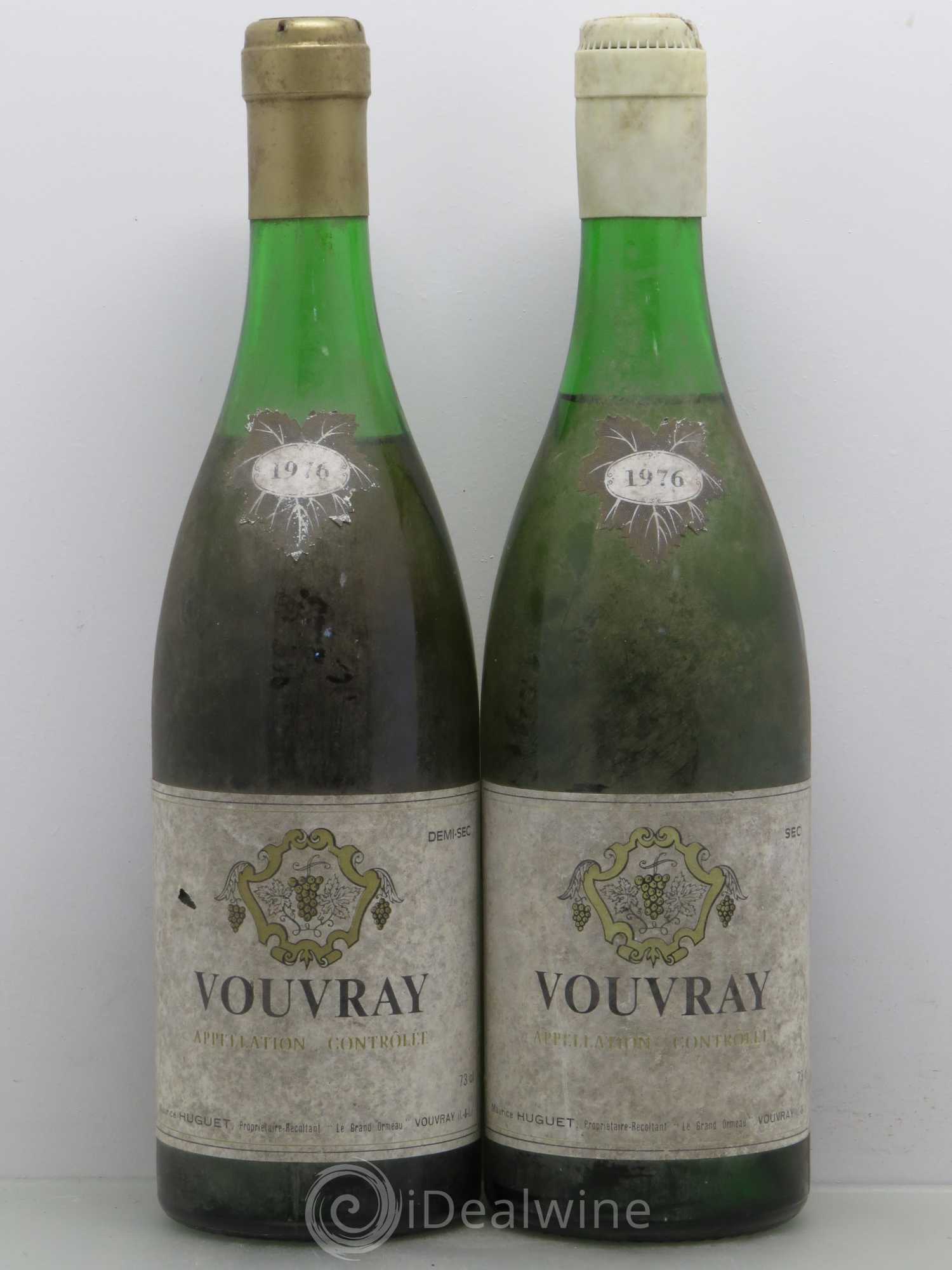 Vouvray Maurice Huguet 1976 - Lotto di 2 bottiglie - 0