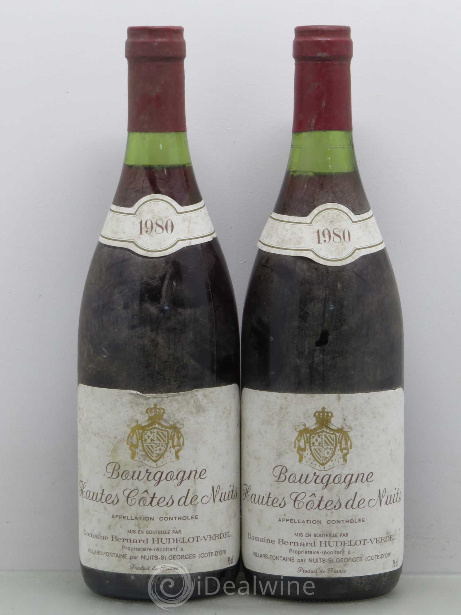 Hautes-Côtes de Beaune Hudelot Verdel 1980 - Posten von 2 Flaschen - 0