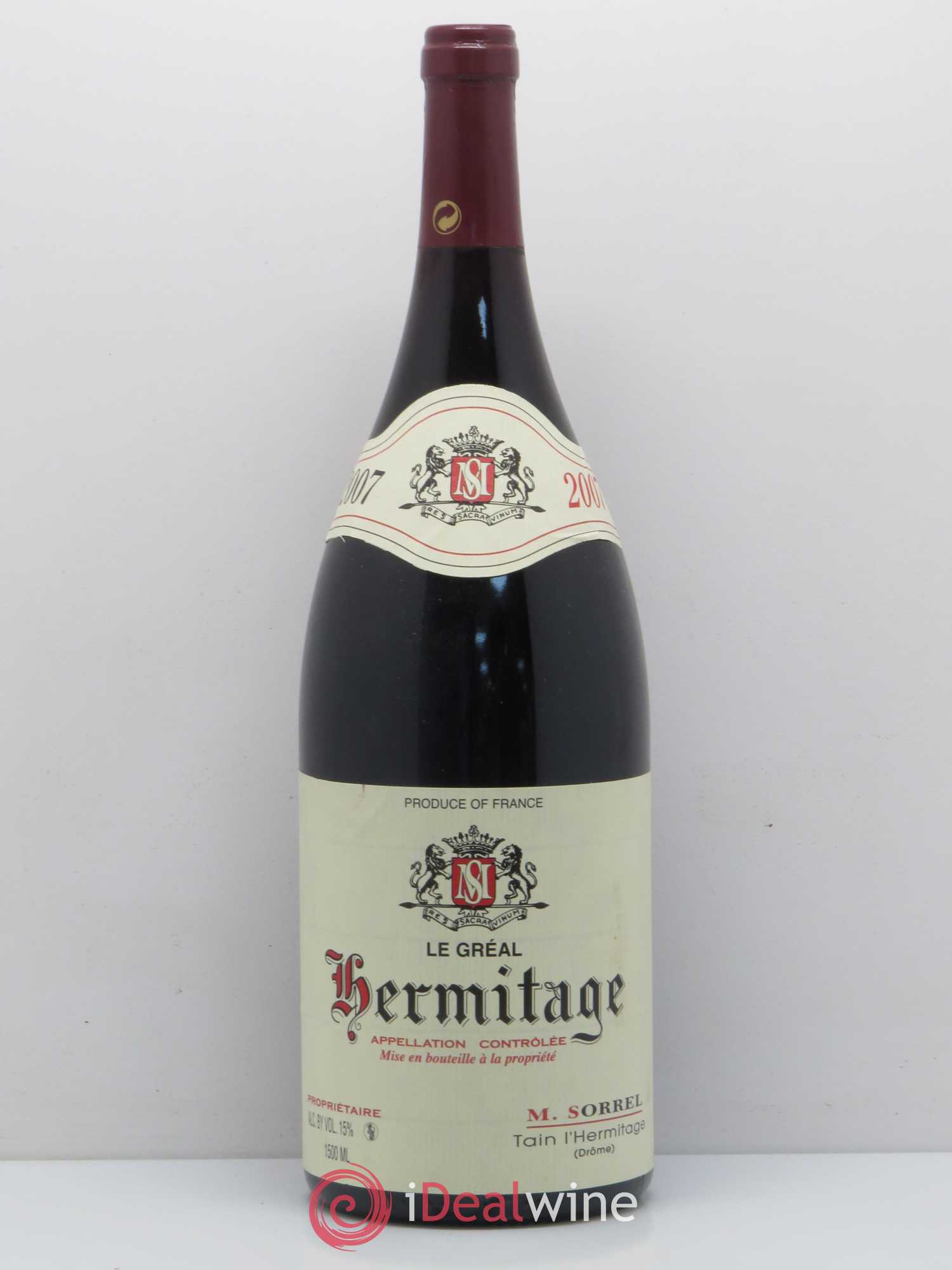 Hermitage Le Gréal Marc Sorrel (sans prix de réserve) 2007 - Lot de 1 magnum - 0