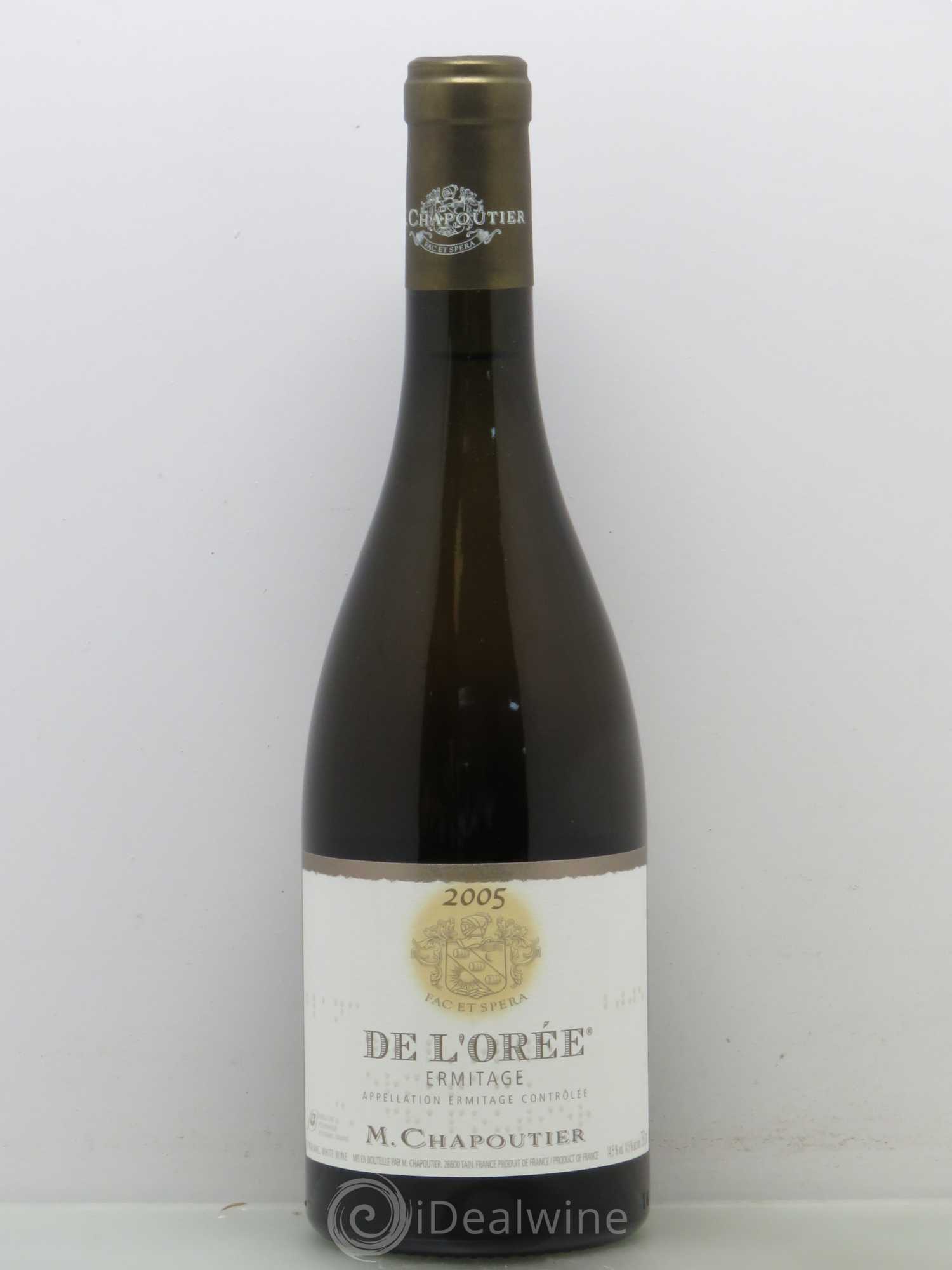 Hermitage Ermitage de l'Orée Chapoutier (sans prix de réserve) 2005 - Lot de 1 bouteille - 0