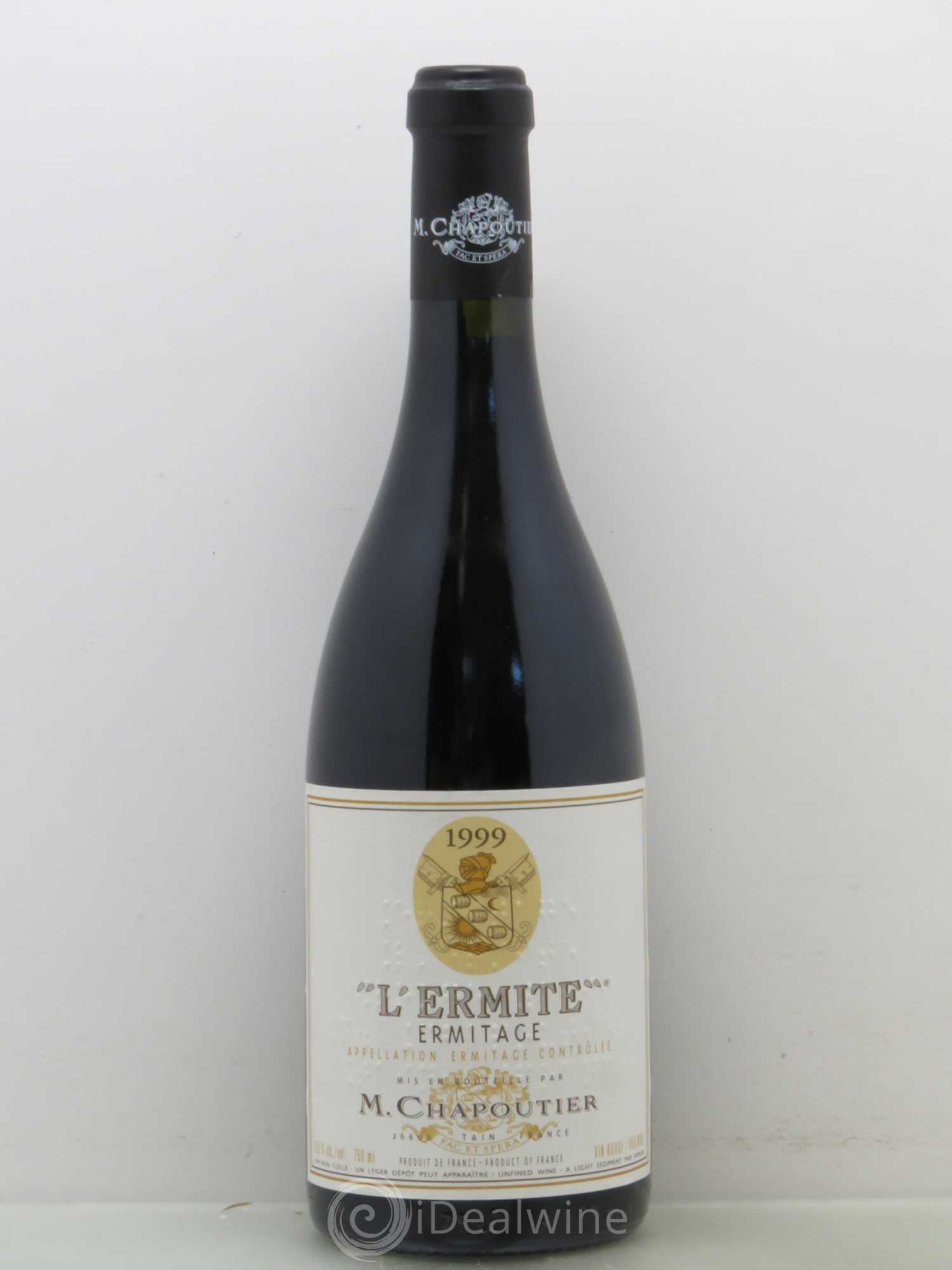 Hermitage Ermitage l'Ermite Chapoutier (sans prix de réserve) 1999 - Lot de 1 bouteille - 0