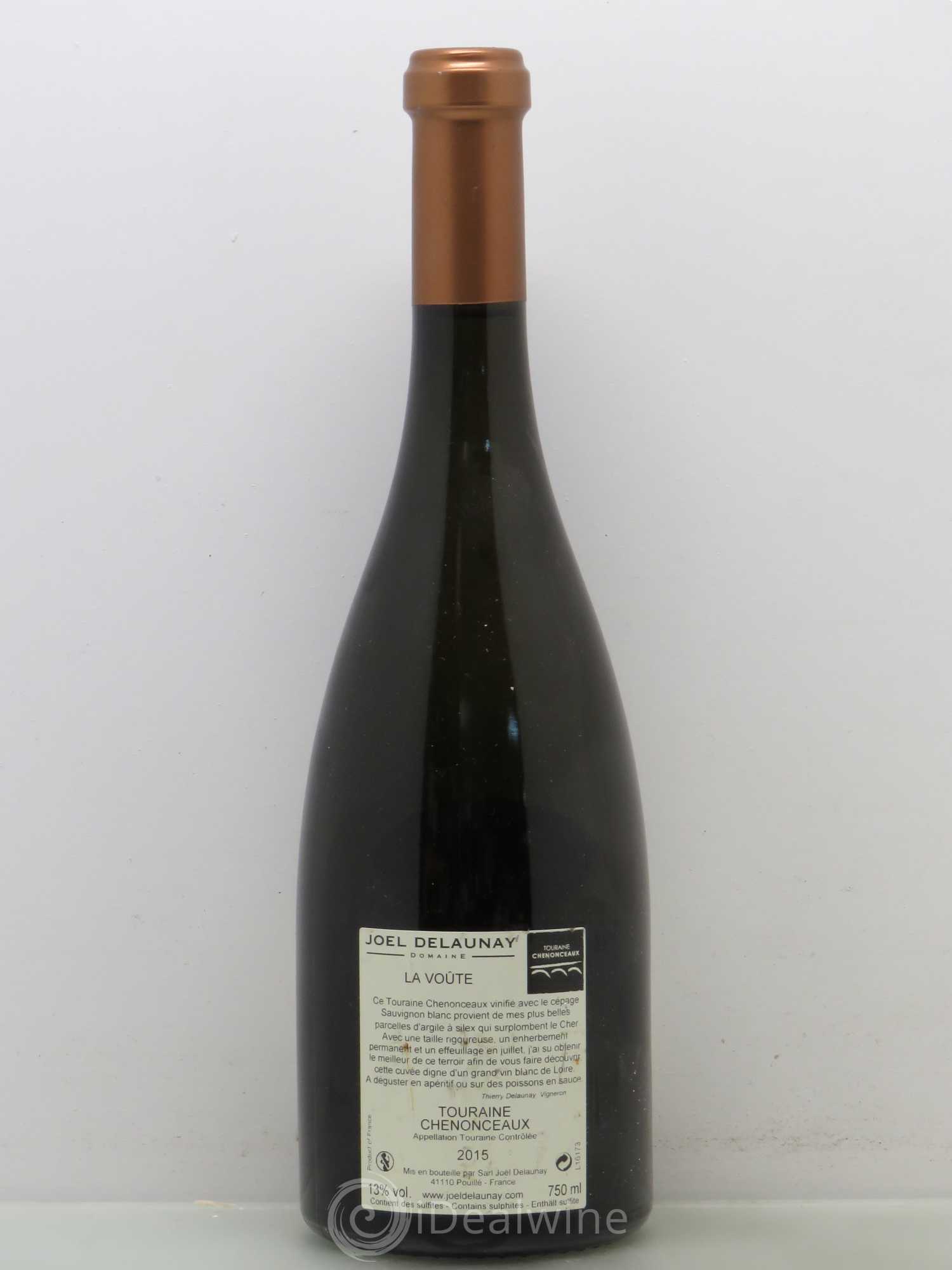 IGP Val de Loire Touraine Chenonceau - La Voute J. Delaunay (sans prix de réserve) 2015 - Lot de 1 bouteille - 1