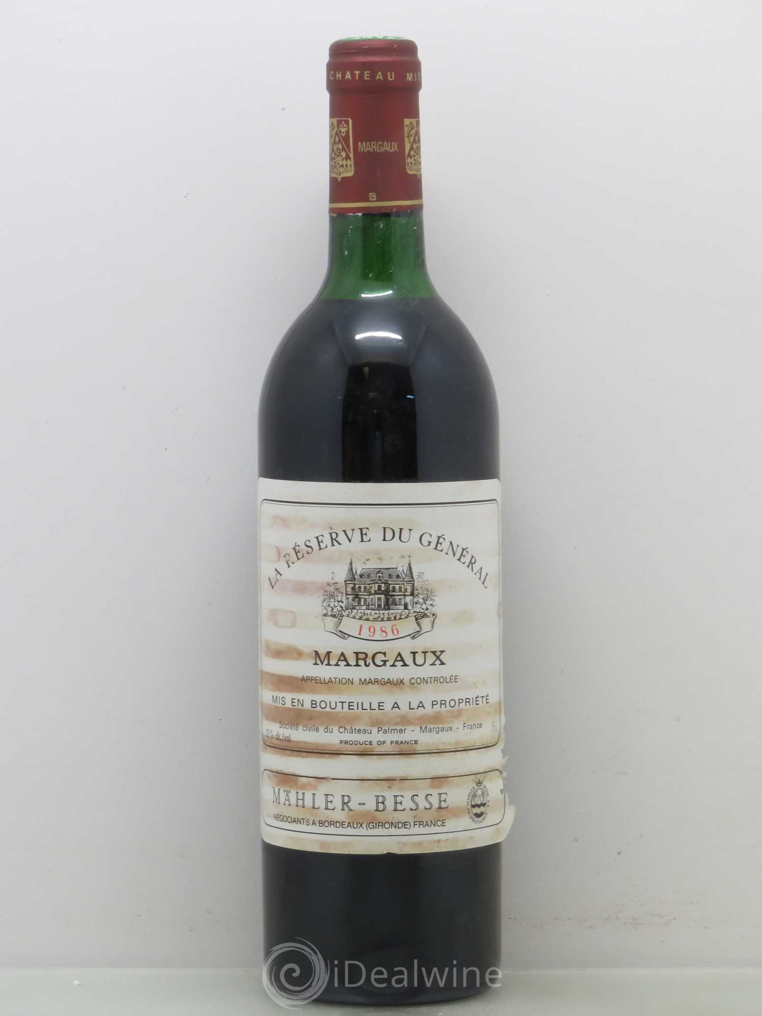 Bordeaux La Reserve du Général Margaux 1986 - Posten von 1 Flasche - 0