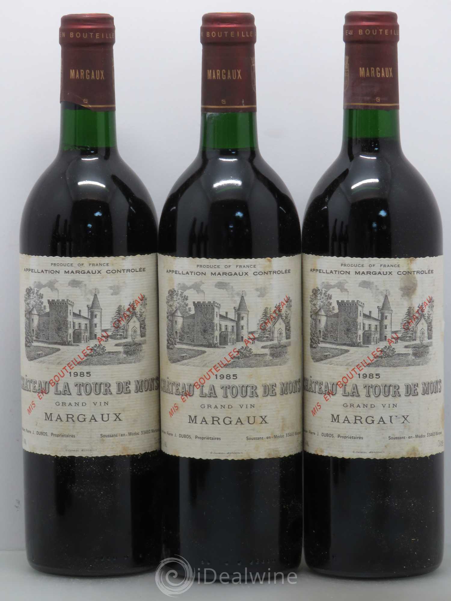 Château la Tour de Mons Cru Bourgeois 1985 - Lot de 6 bouteilles - 1